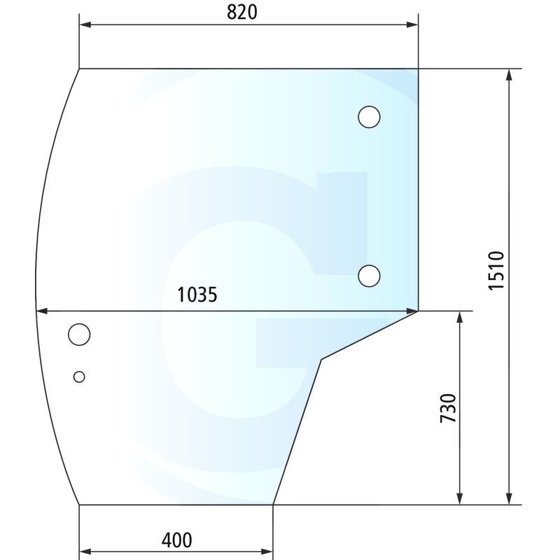 Szyba drzwi lewa Massey Ferguson 5600 7600 4353783M2