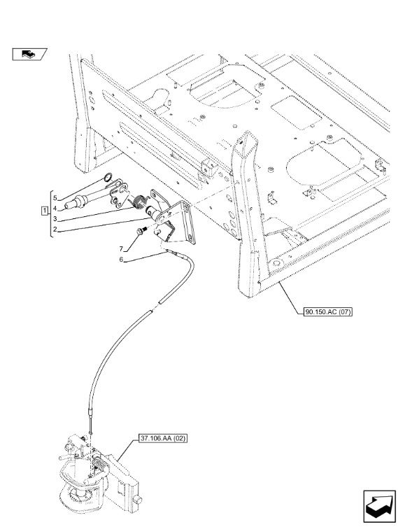 Przewód 1830mm 47555615 47555615 CNH