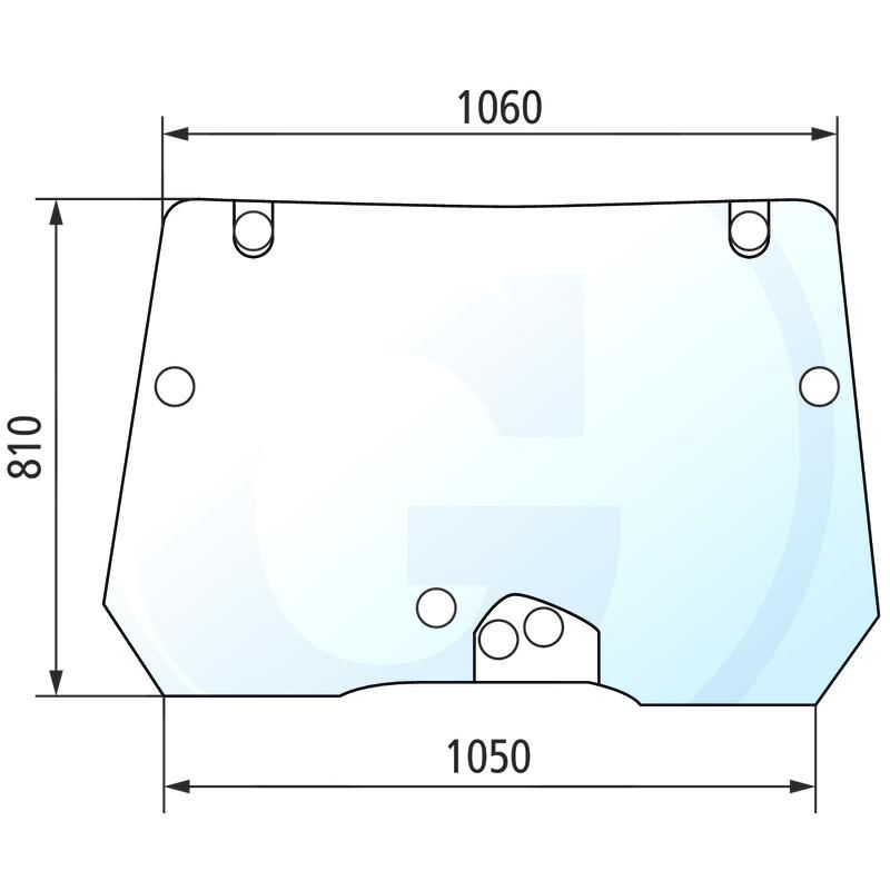 Szyba przednia otwierana Deutz Agrotron K 0.014.3967.0