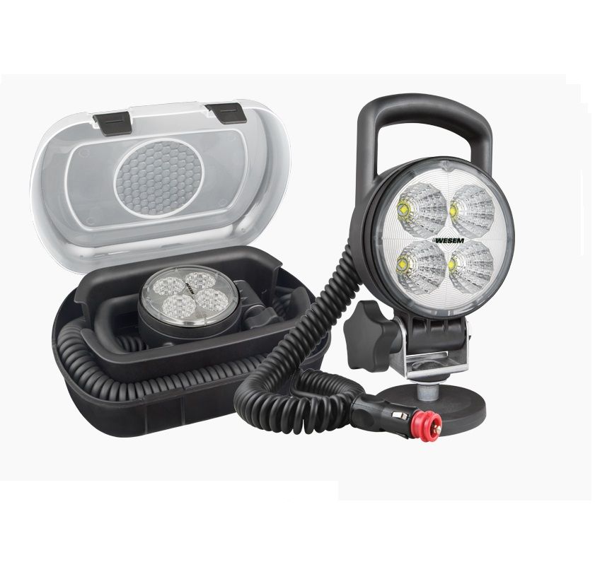 Lampa robocza LED 58° z uchwytem magnetycznym, przewodem spiralnym wyłącznik CRC5H.53356 Wesem