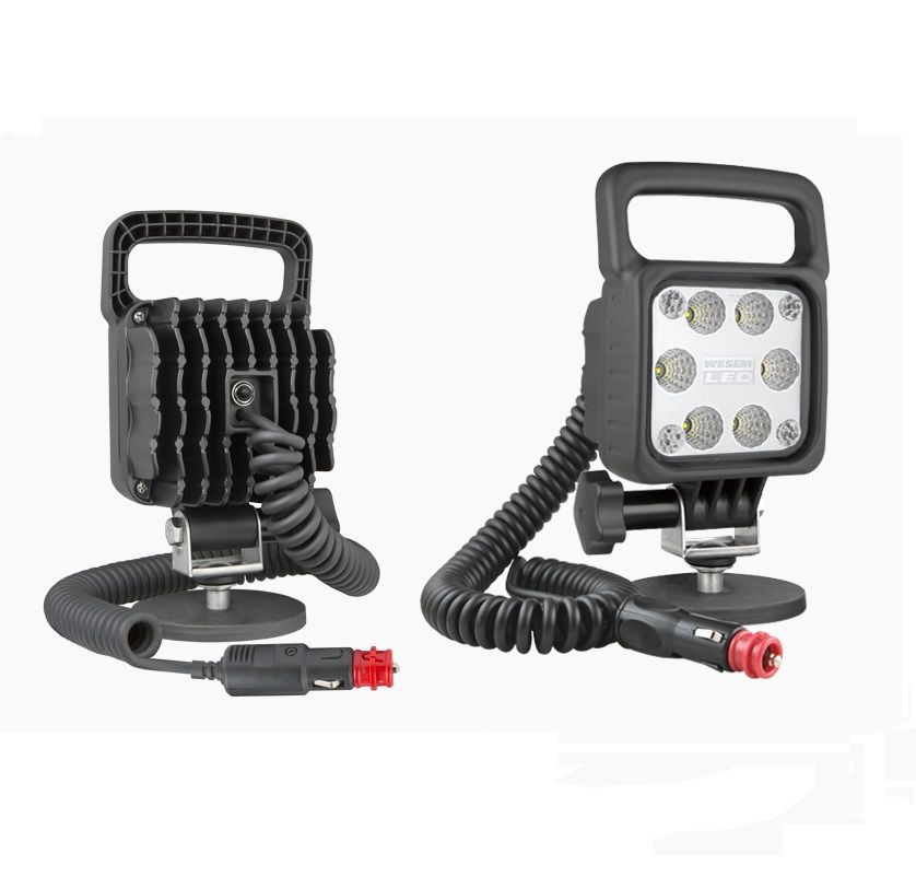Lampa robocza LED 3000lm z uchwytem magnetycznym, przewodem spiralnym wyłącznik LED9B.53896 Wesem