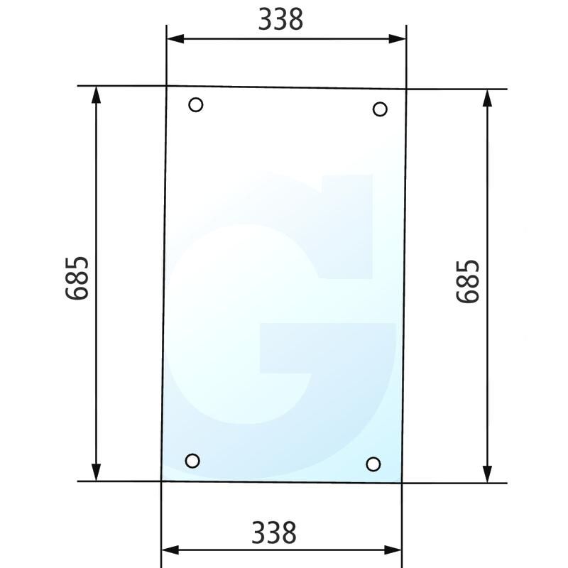 Szyba boczna CASE 433 933 1284594C1