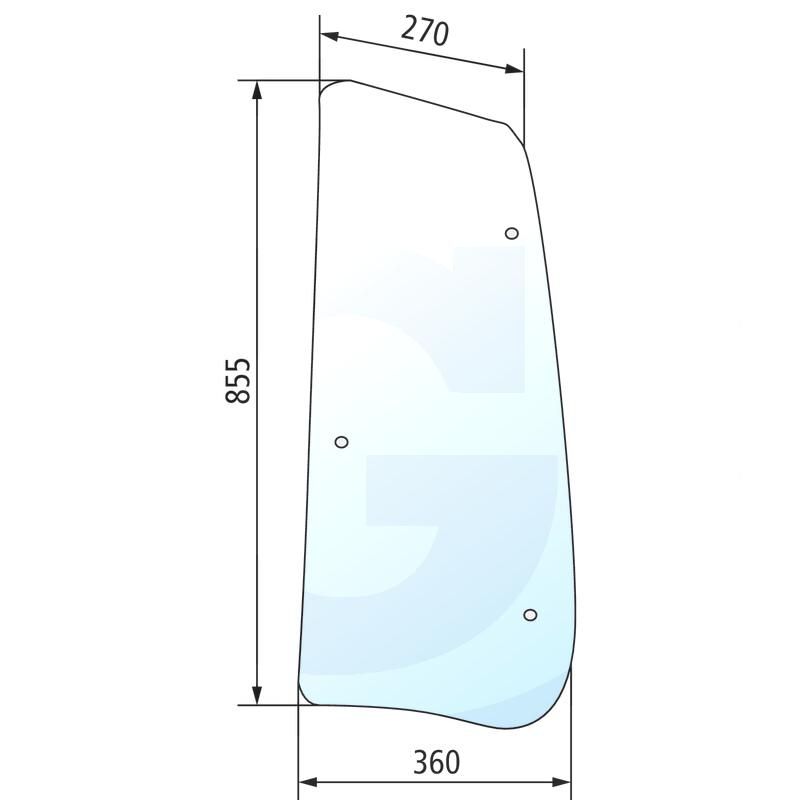 Szyba boczna prawa, wystawiana Deutz Agrotron 4418829