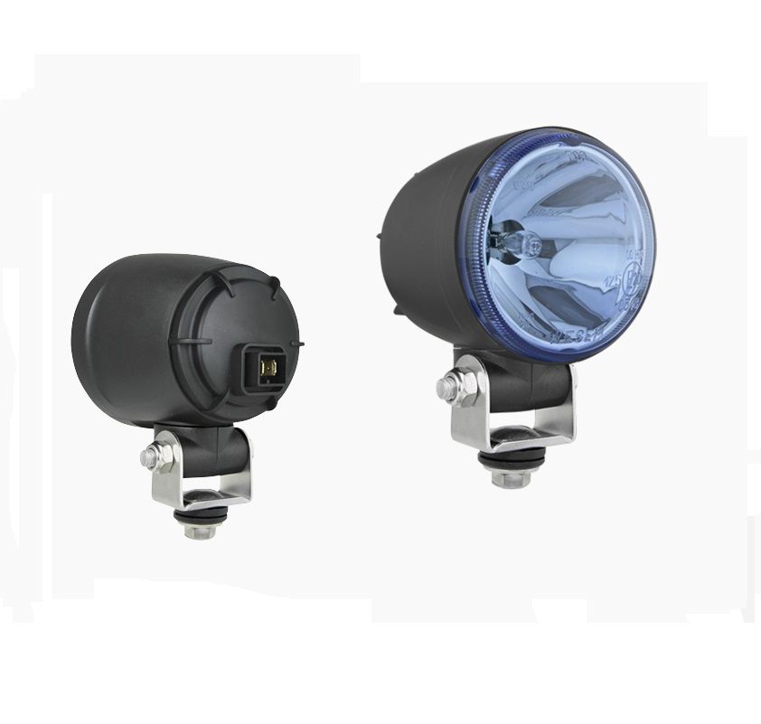 Drogowy reflektor halogenowy ze złączem AMP Faston i żarówką błękitny HO4.41609 Wesem