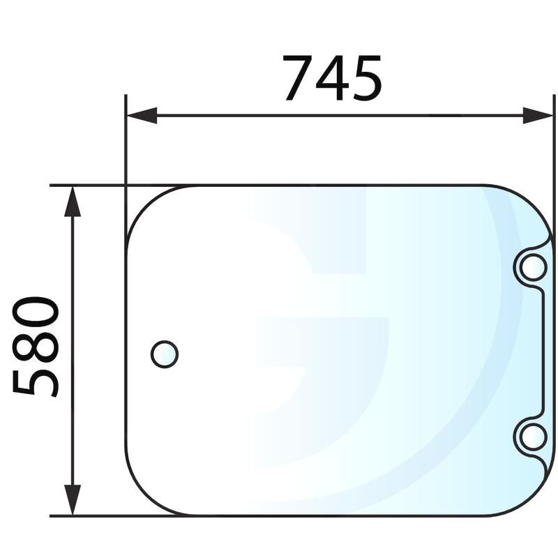 Szyba tylna JCB ładowacz teleskopowy 332/G0480