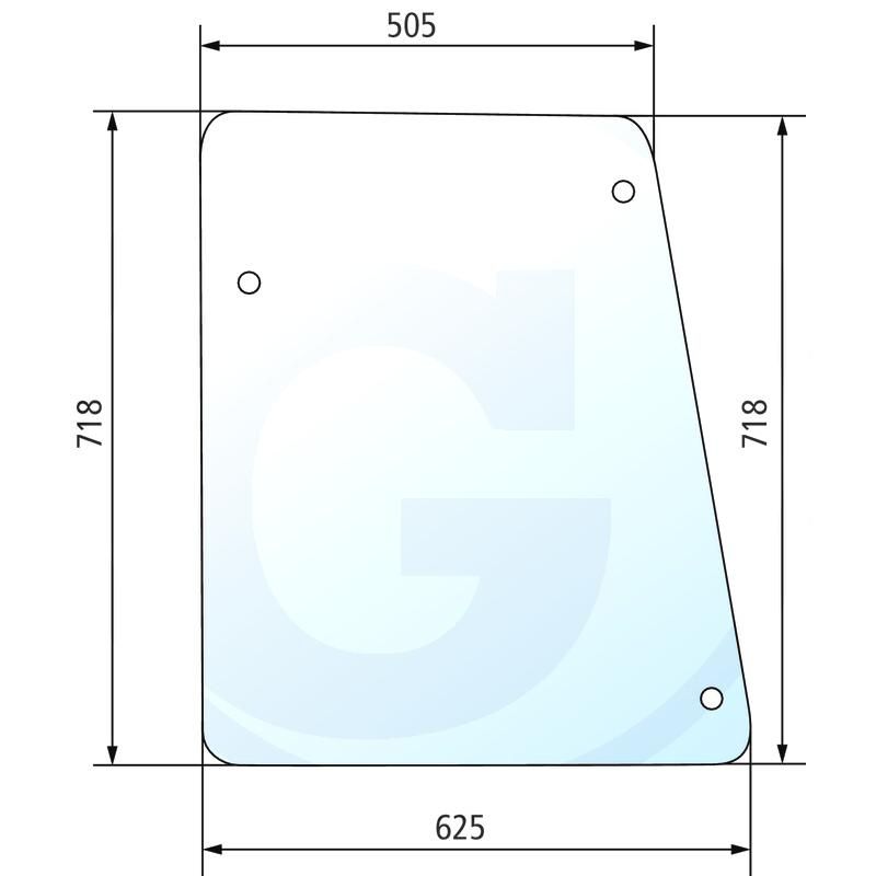 Szyba boczna prawa i lewa John Deere 1040 1850 L60335