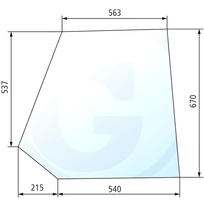 Szyba drzwi górna, prawa i lewa Deutz 07 520770