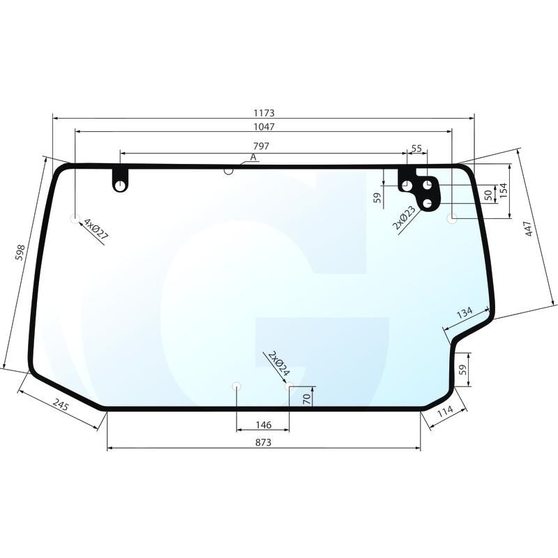 Szyba tylna Deutz Agrotron K 0.012.1438.0/30