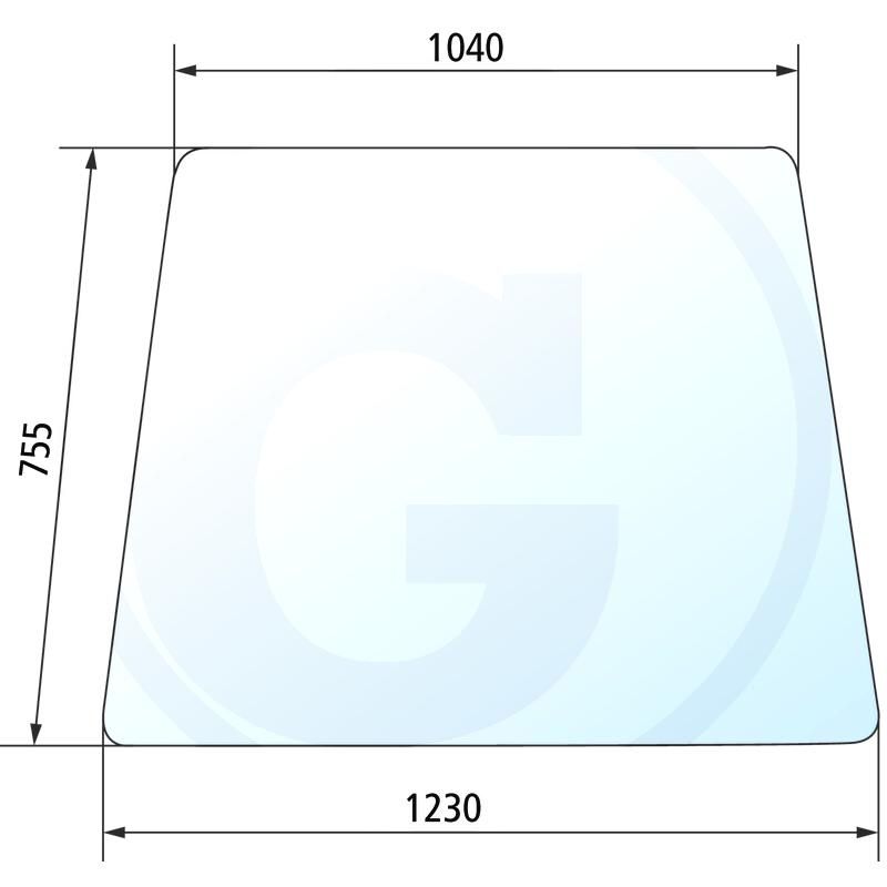 Szyba przednia David Brown 1194, 1394, 1494, 1594, 1290, 1390, 1490, 1590, 1690, 1690T, 1694 K262895, K303699