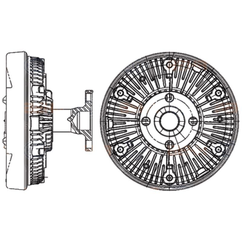 MAHLE Sprzęgło wiskotyczne John Deere AL167987, RE213154, AL177841