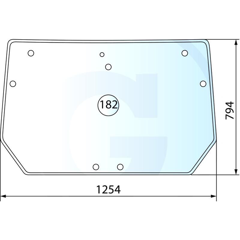 Szyba tylna Deutz Agrofarm Same 0.016.8502.0/10