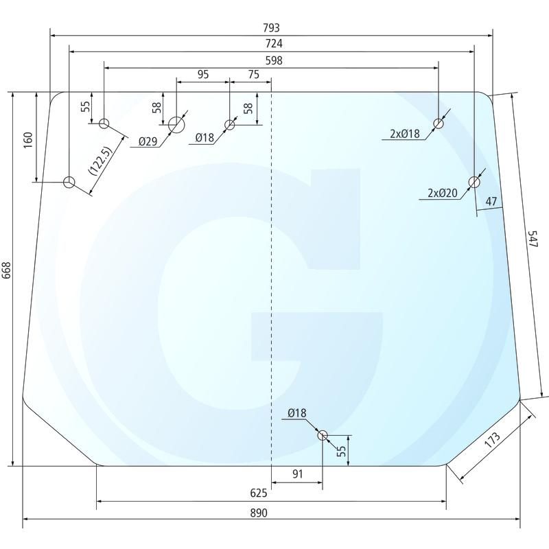 Szyba tylna Fendt Farmer 205812050120