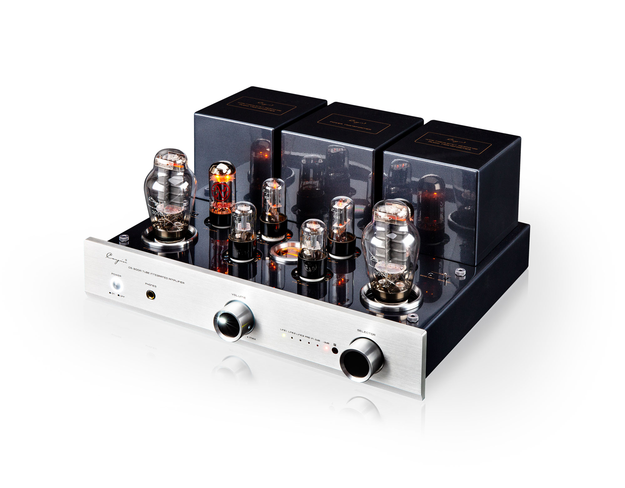 Wzmacniacz lampowy cayin cs-300a z pojedynczą końcówką