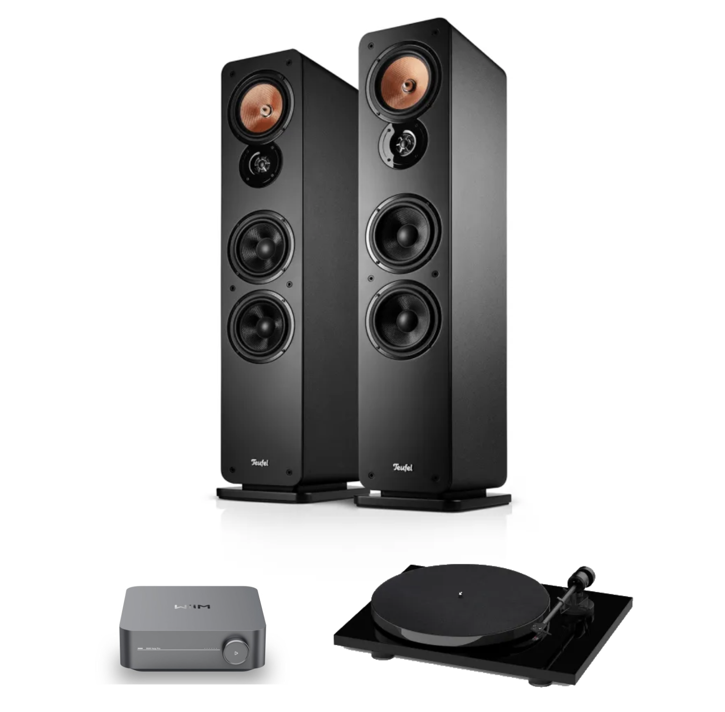 Teufel ultima 40 mk4 + wiim amp pro + pro-ject e1 phono czarny