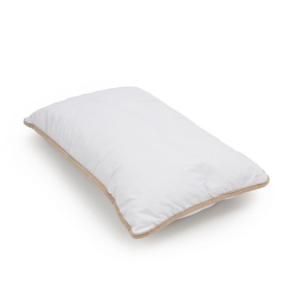 Poduszka wełniana 50x60 poszycie bawełniane, w lamówce