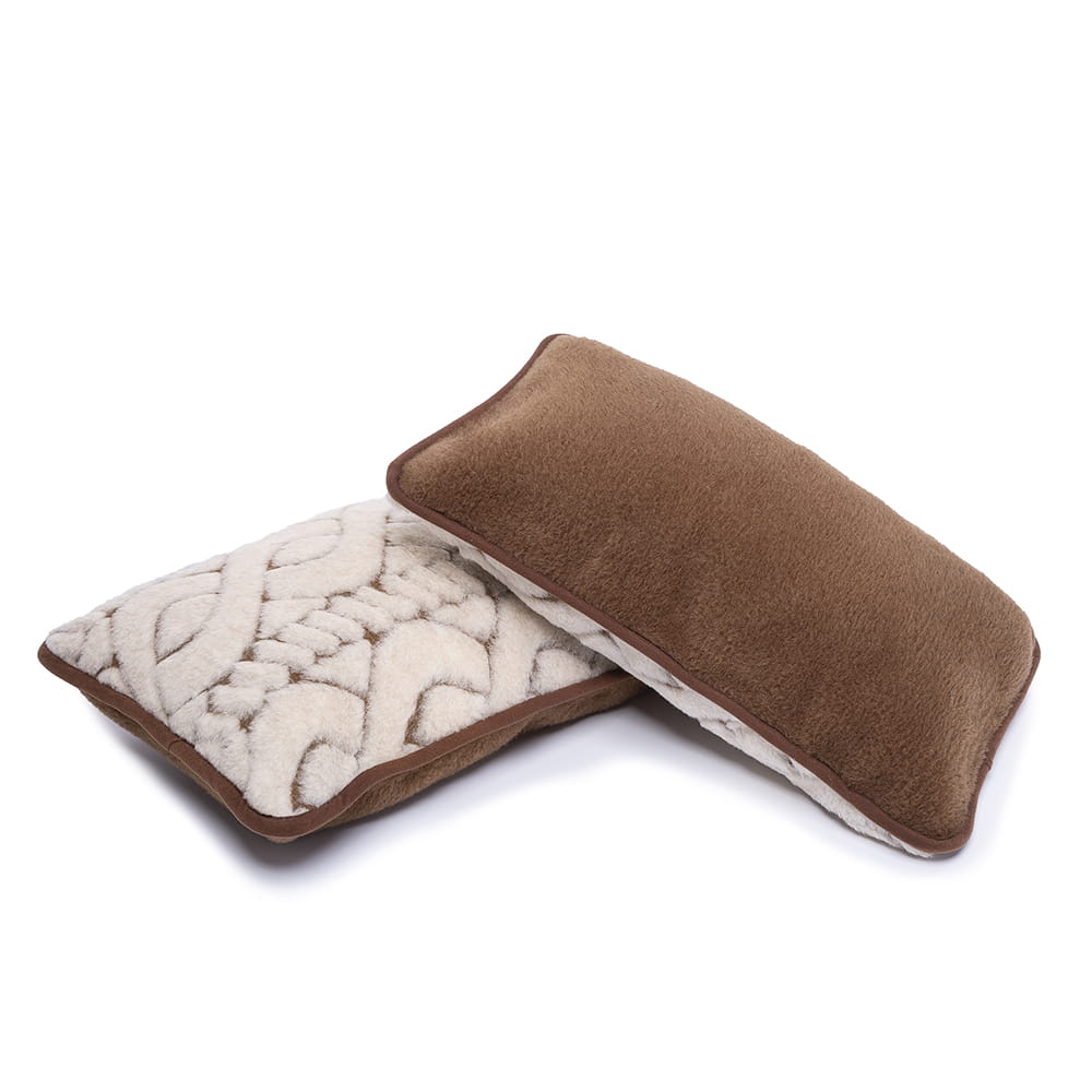 poduszka wełniana camel jasny trentino/camel ciemny 70x80 (+-3%)