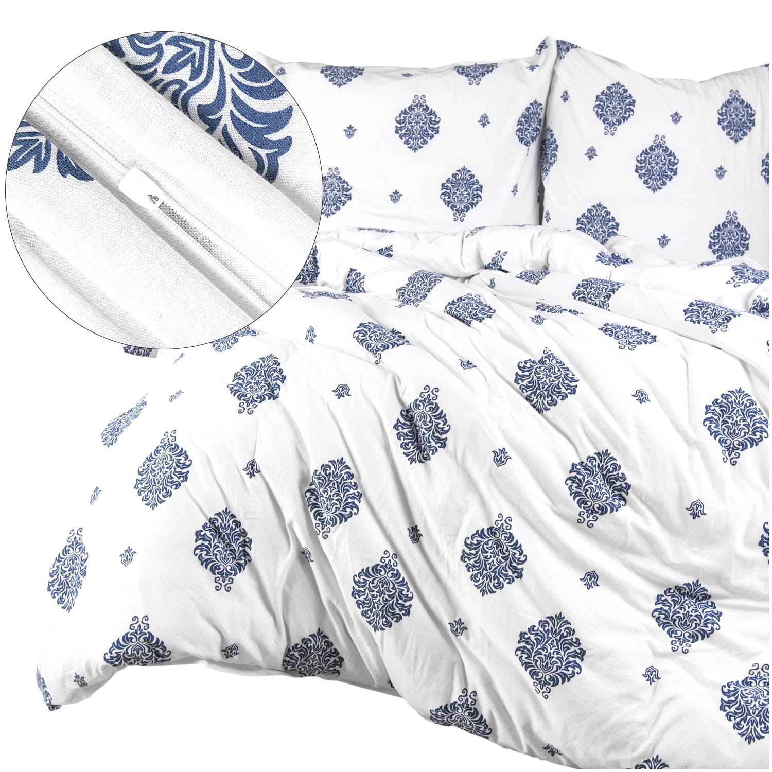 Komplet pościeli 160x200 JERSEY 100% BAWEŁNA ornament poszwa + poszewki