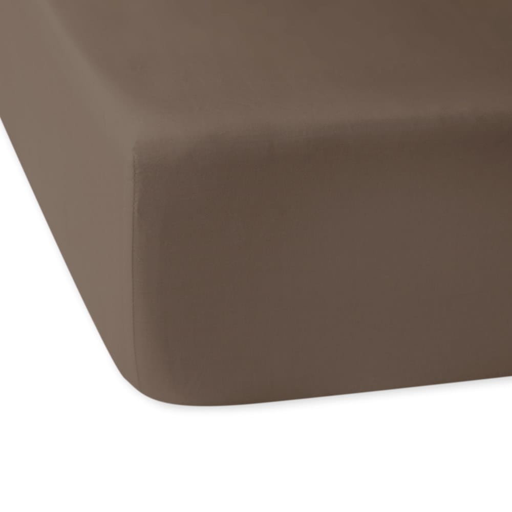 Prześcieradło bawełniane z gumką 200x220 sepia