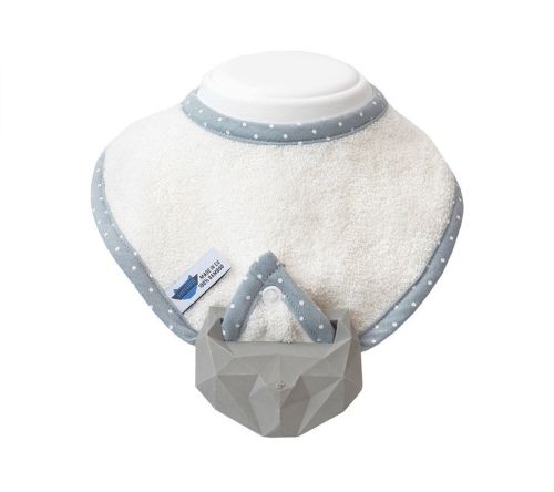 Lullalove supeRRO Hevea śliniak gryzakiem ecru