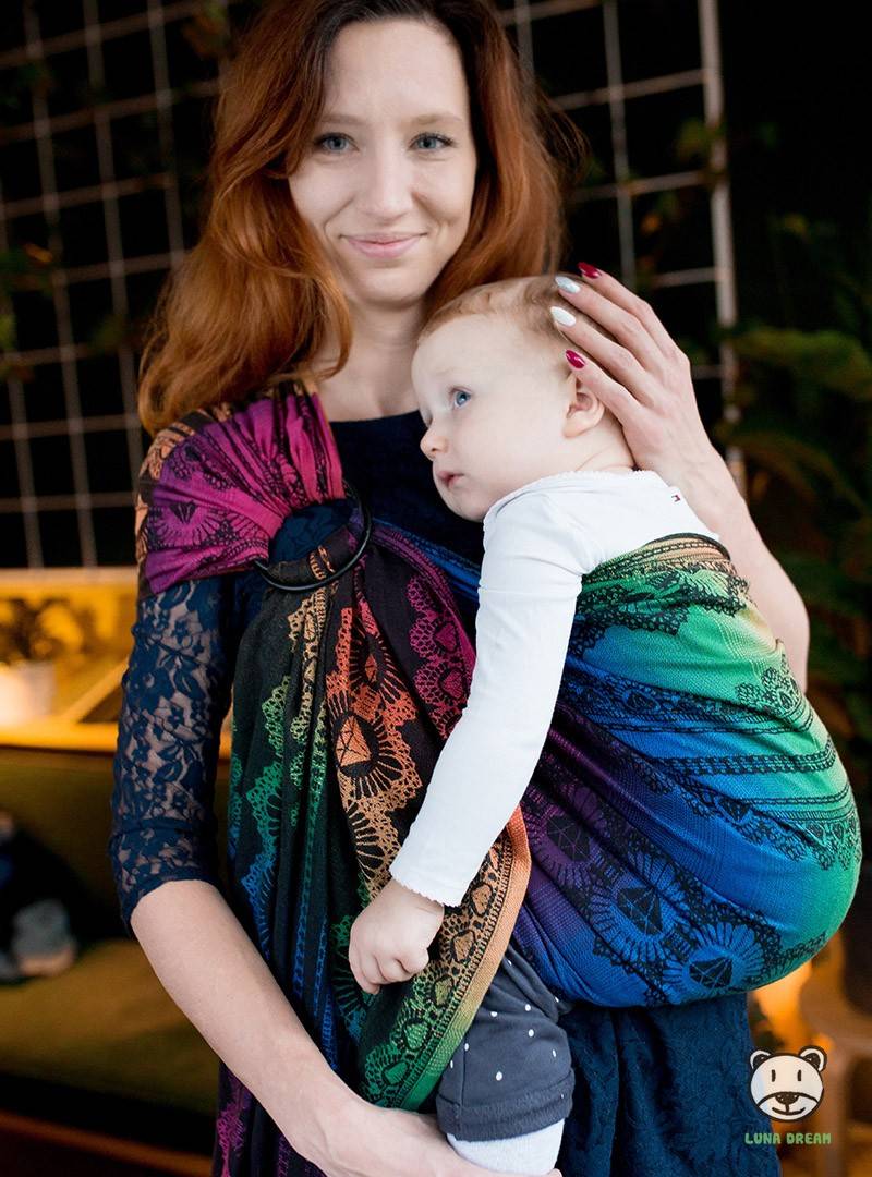 DIAMOND LACE RAINBOW CHIC RING - chusta kółkowa, 100% Bawełna, splot żakardowy