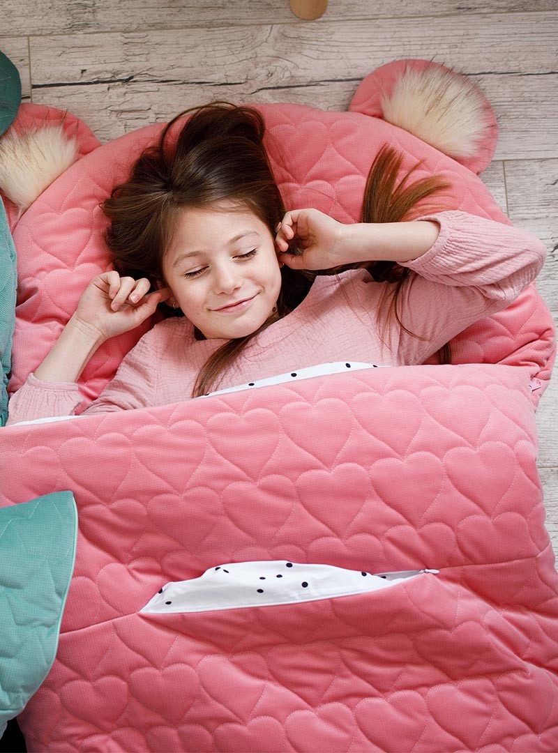 Śpiworek Kinder Hop Dream Catcher Hearts Strawberry 170x75 cm