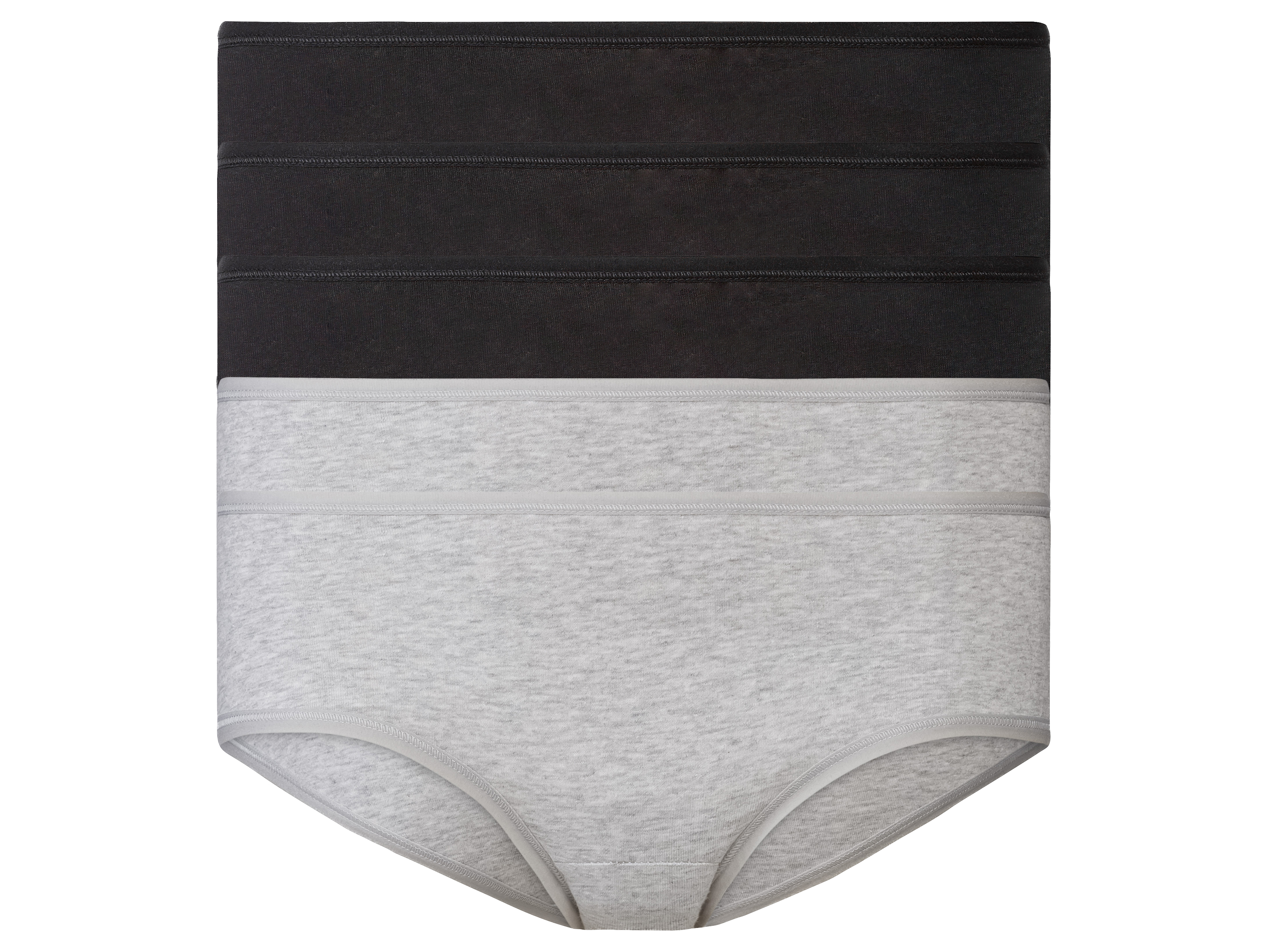 esmara Hipstery damskie z bawełną, 5 par Czarny/ szary, S36/38