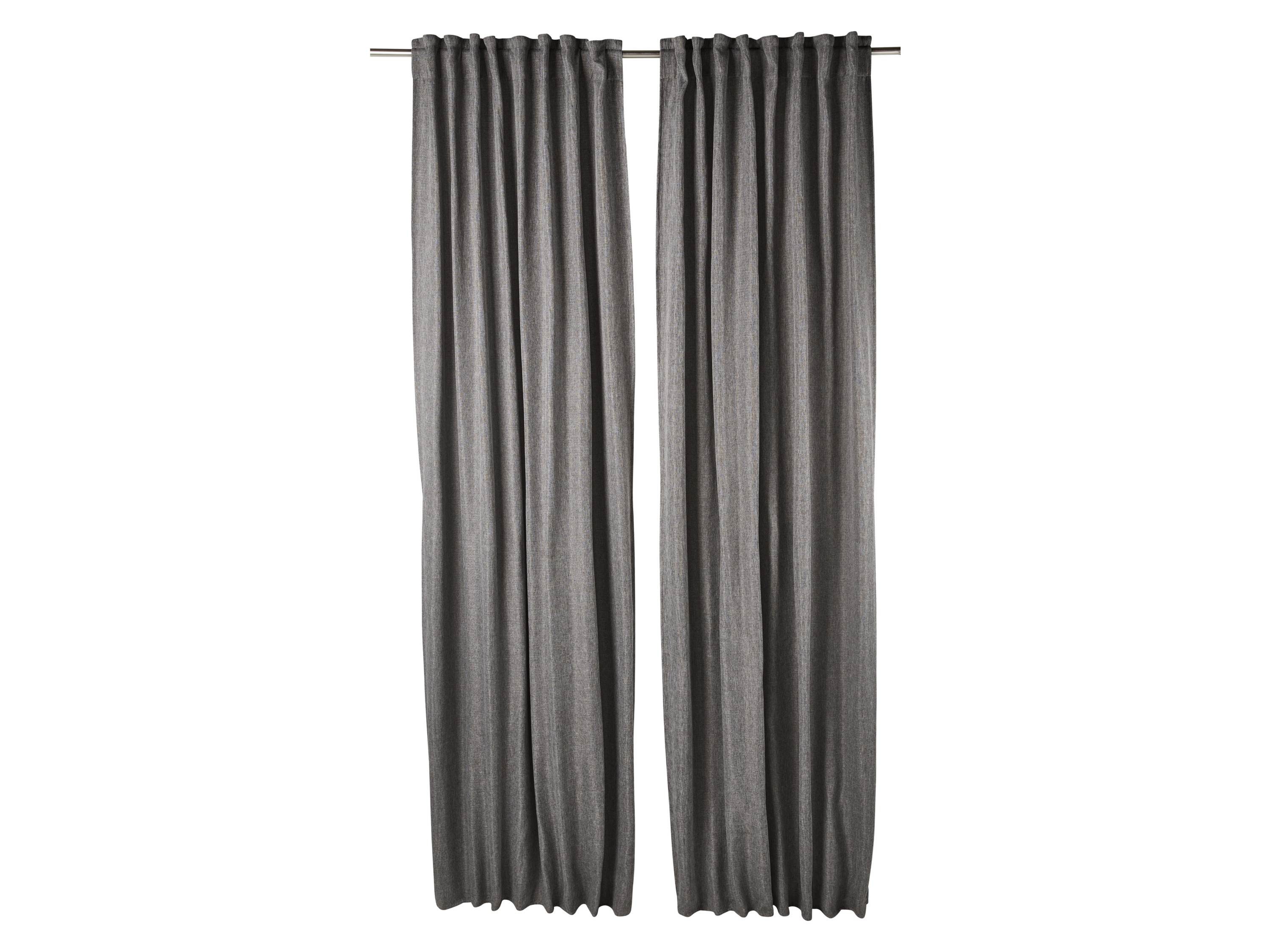 Livarno Zestaw 2 zasłon zaciemniających, 135 x 254 cm Ciemnoszary