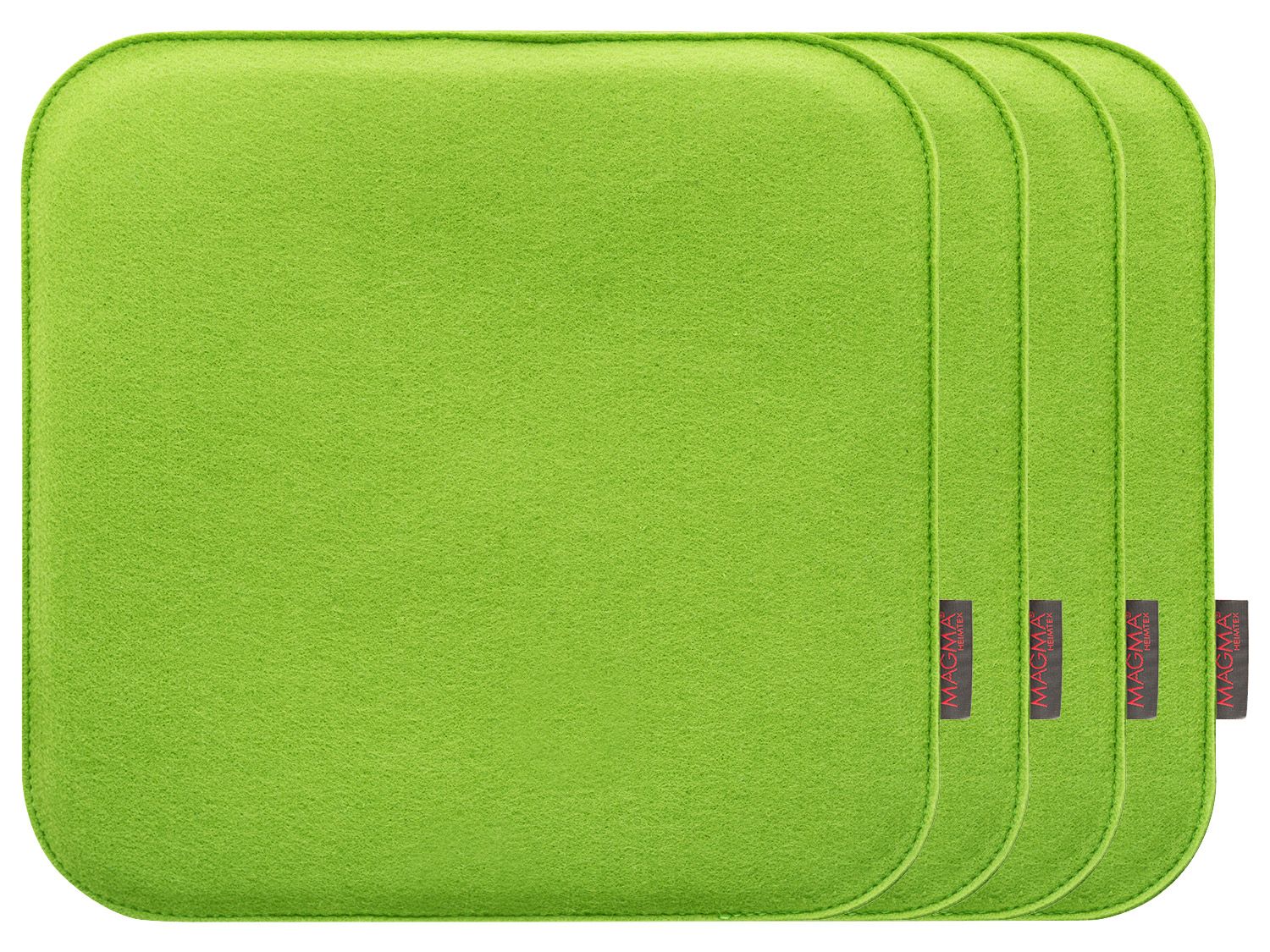 Komplet 4 poduszek na krzesło Magma Avaro Czworokątny, Zielony