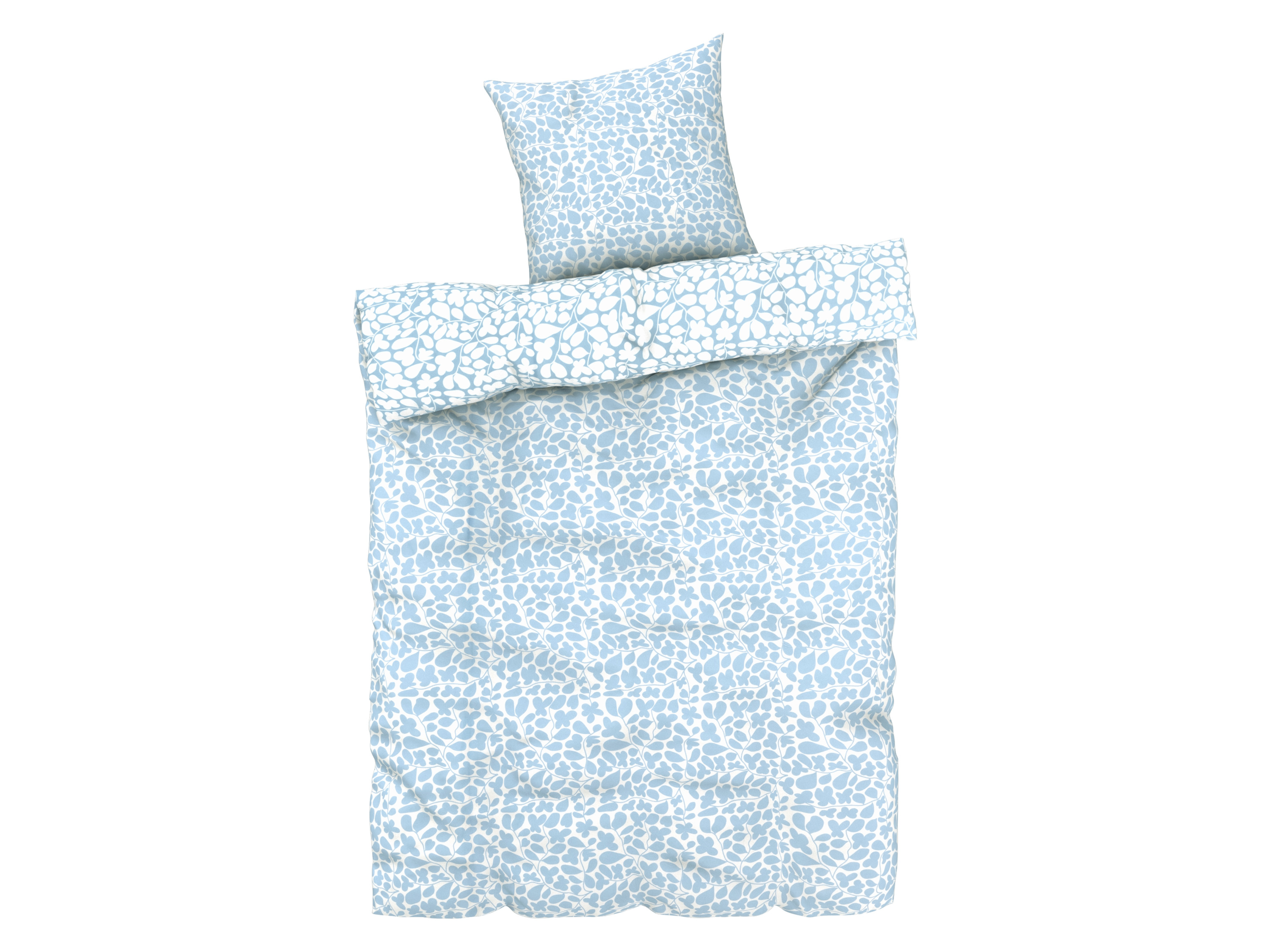 Livarno home Pościel z mikrowłókna satynowego, 140 x 200 cm Niebieski