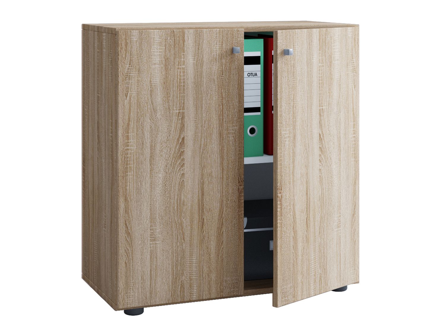 VCM Szafa biurowa Lona Drzwi obrotowe, Dąb sonoma, L