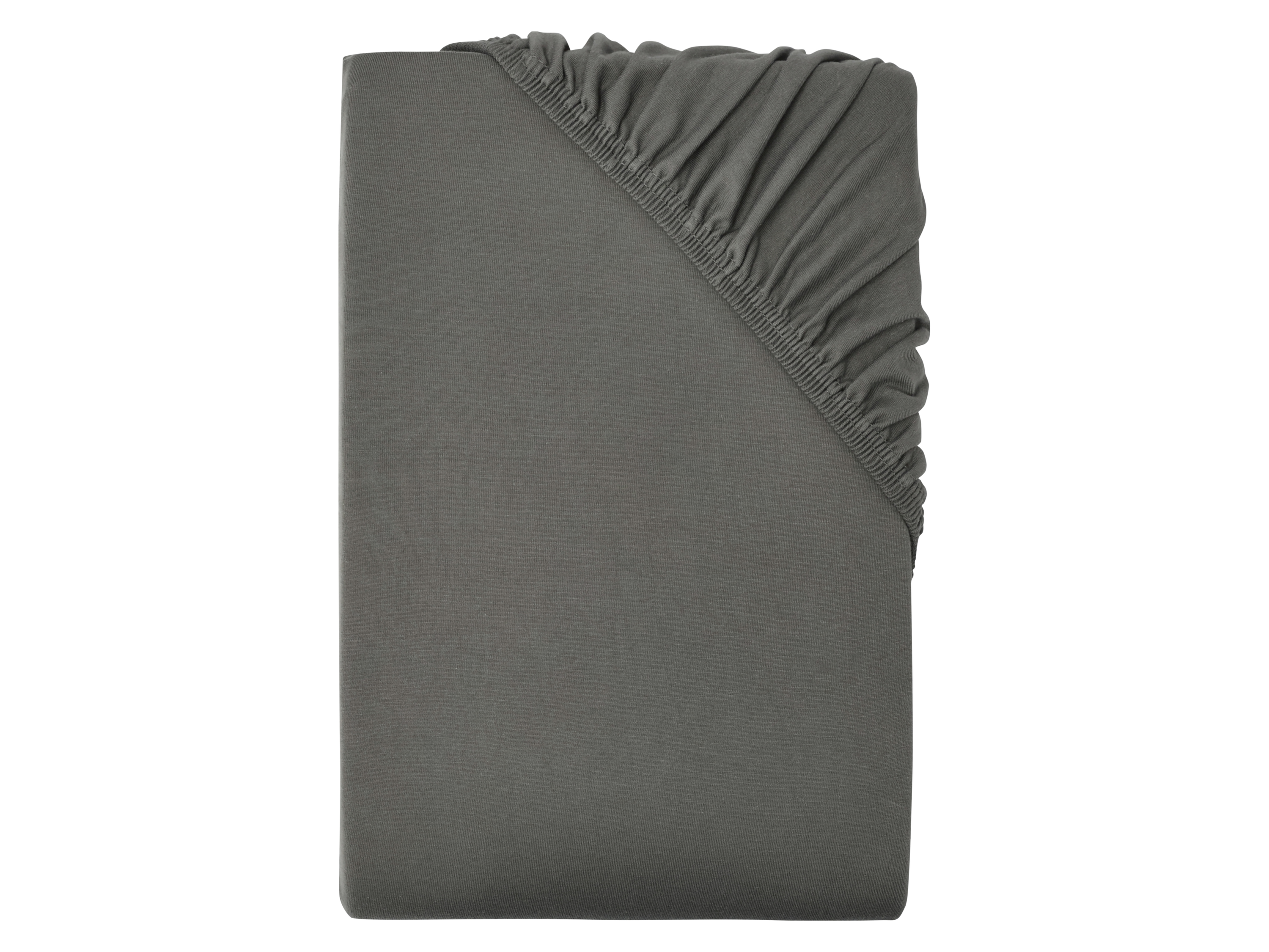 Livarno home Prześcieradło dżersejowe z bawełny z gumką, 180-200 x 200 cm Szary