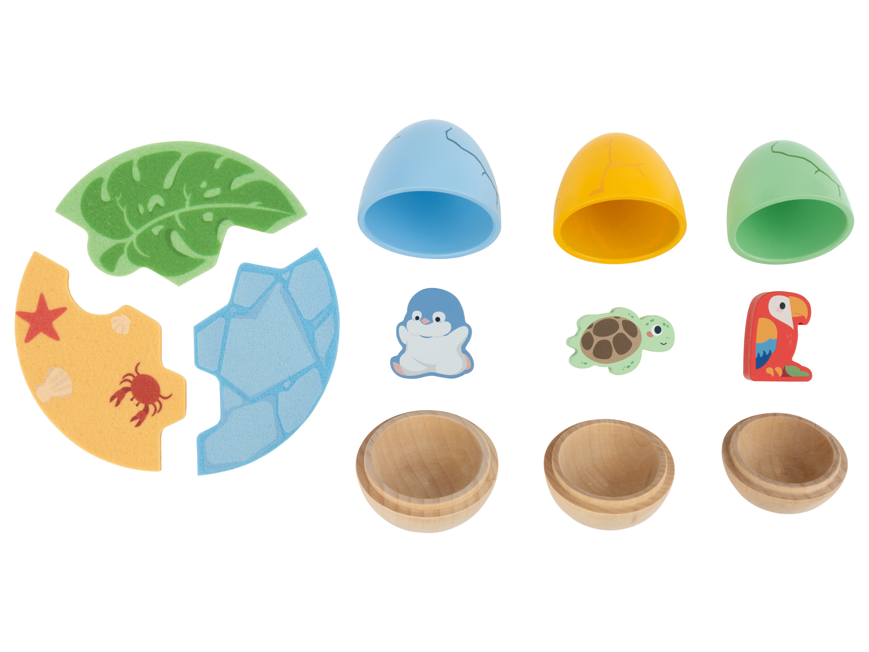 Playtive Drewniane zabawki zwierzęta w jajku