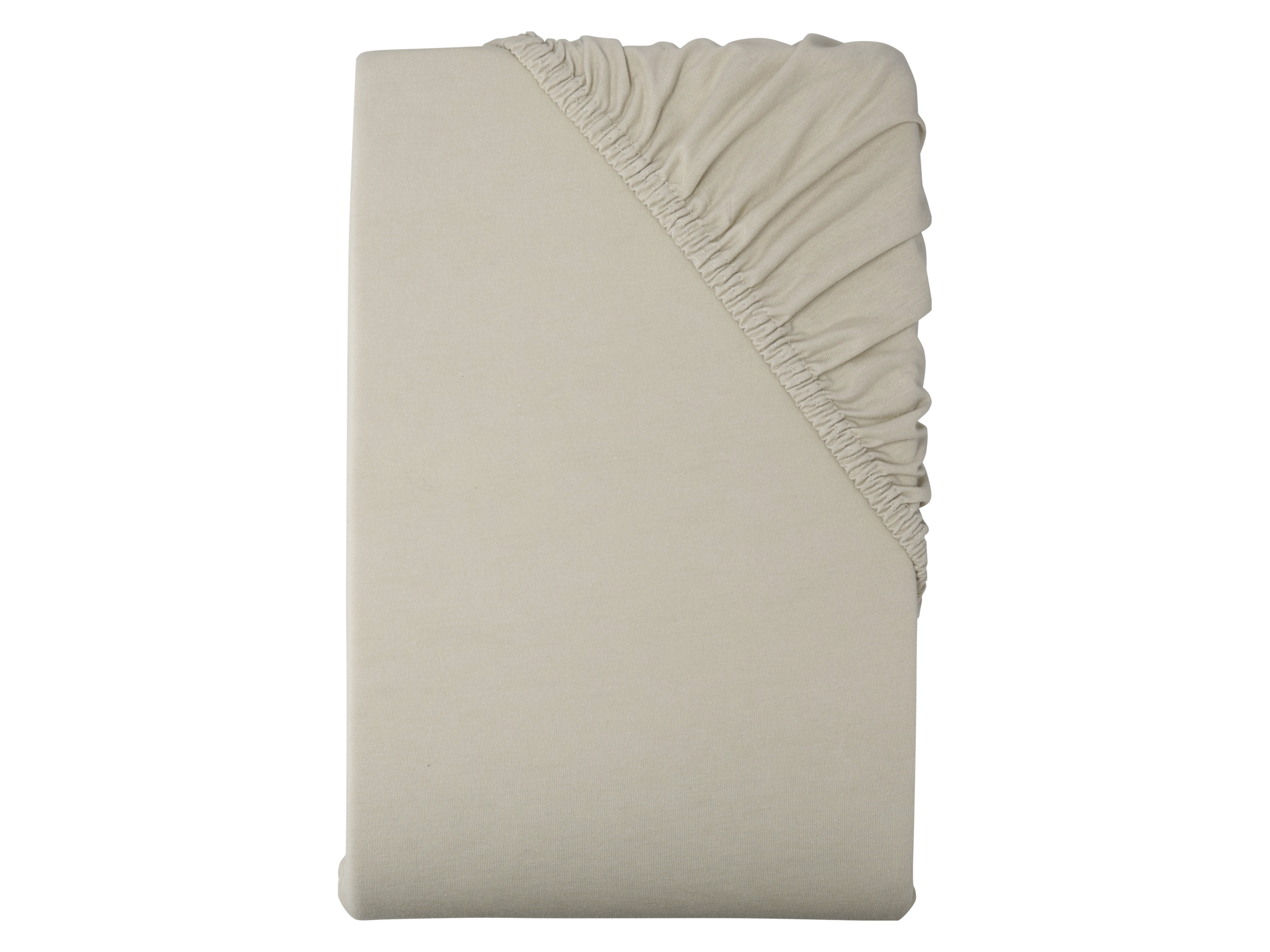 Livarno home Prześcieradło dżersejowe z bawełny z gumką, 140-160 x 200 cm Beżowy