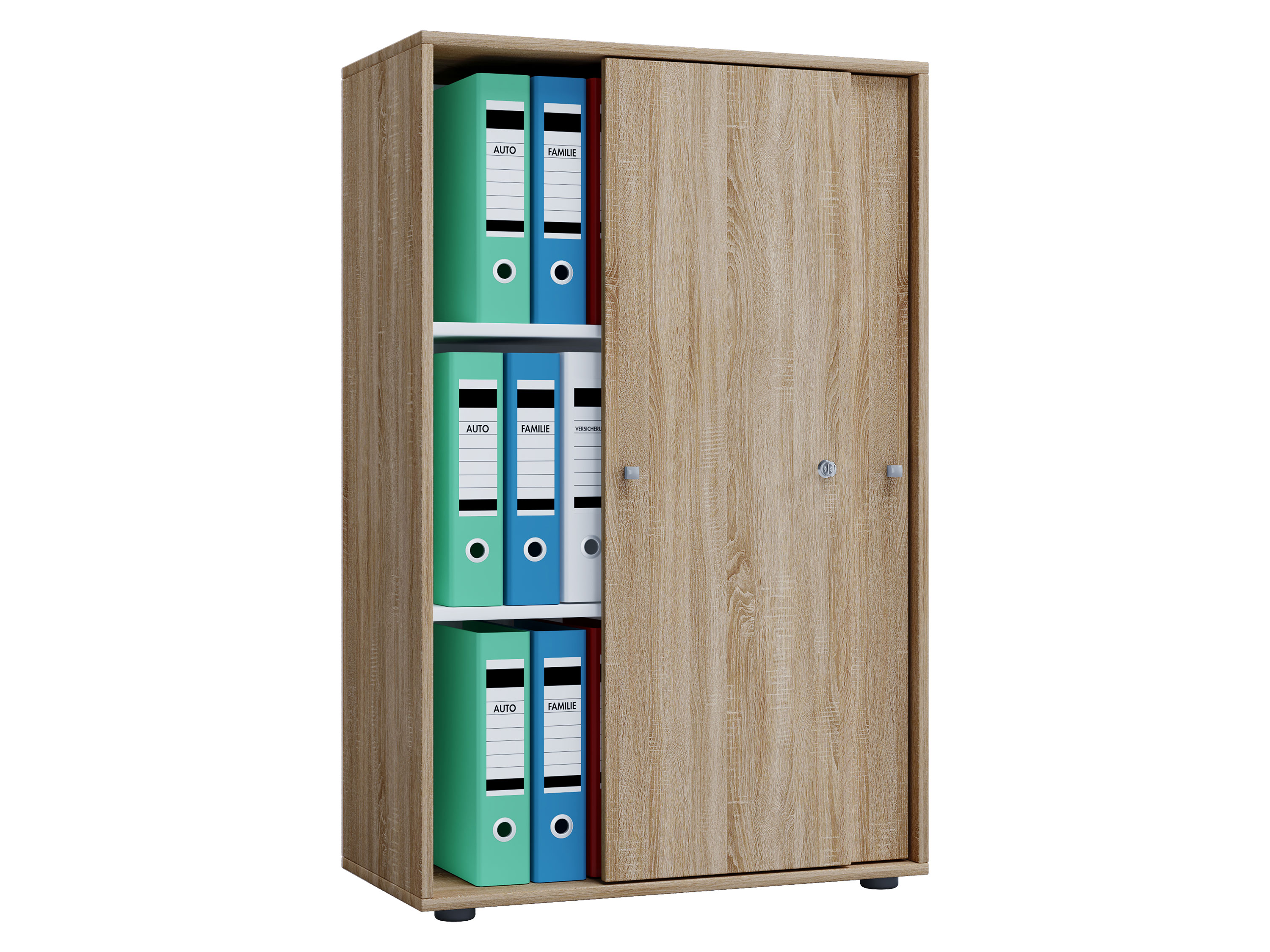 VCM Szafa biurowa Lona Drzwi przesuwne, Dąb sonoma, XL