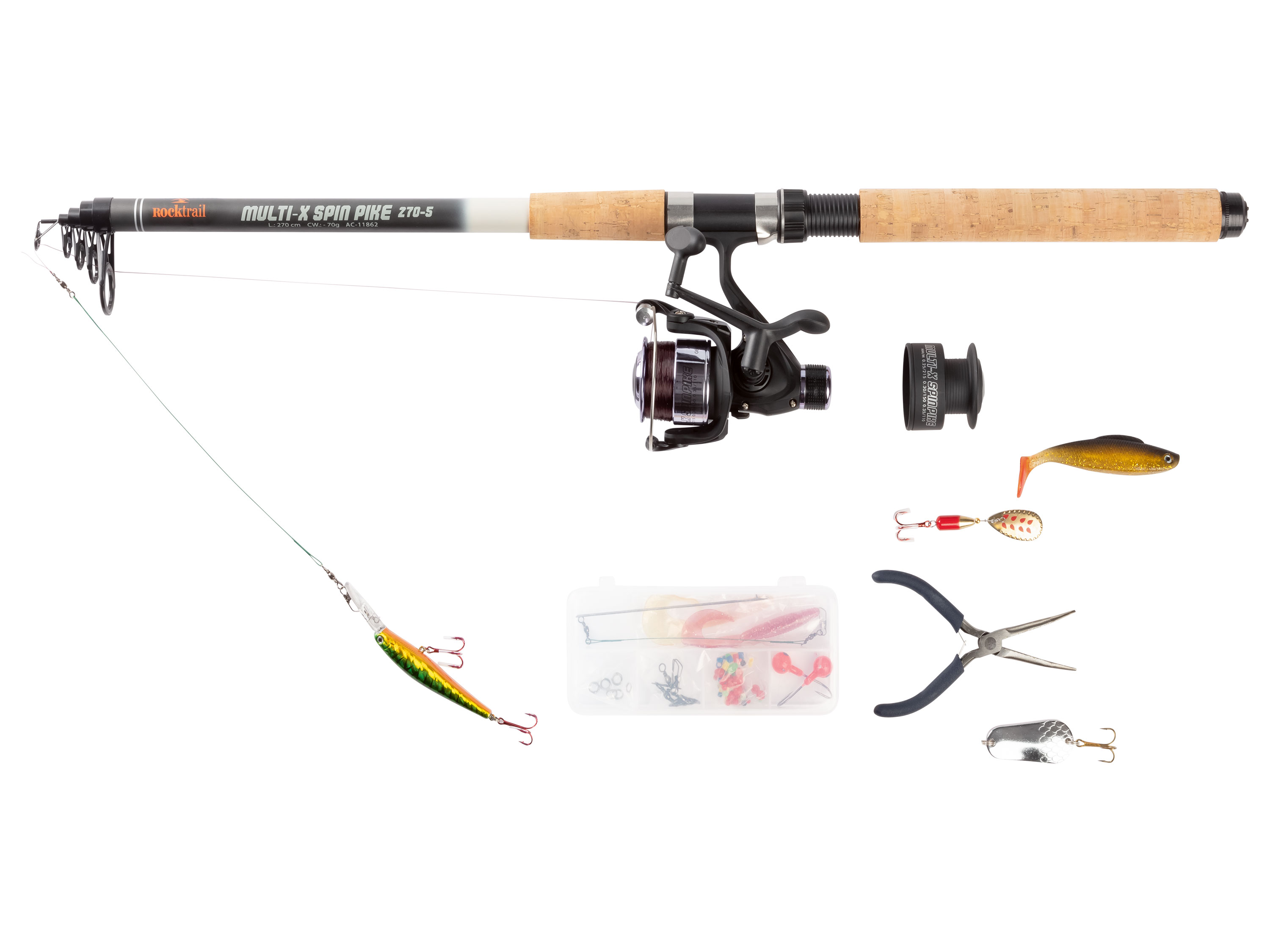 Rocktrail Zestaw wędkarski Zestaw do wędkarstwa spinningowego 270