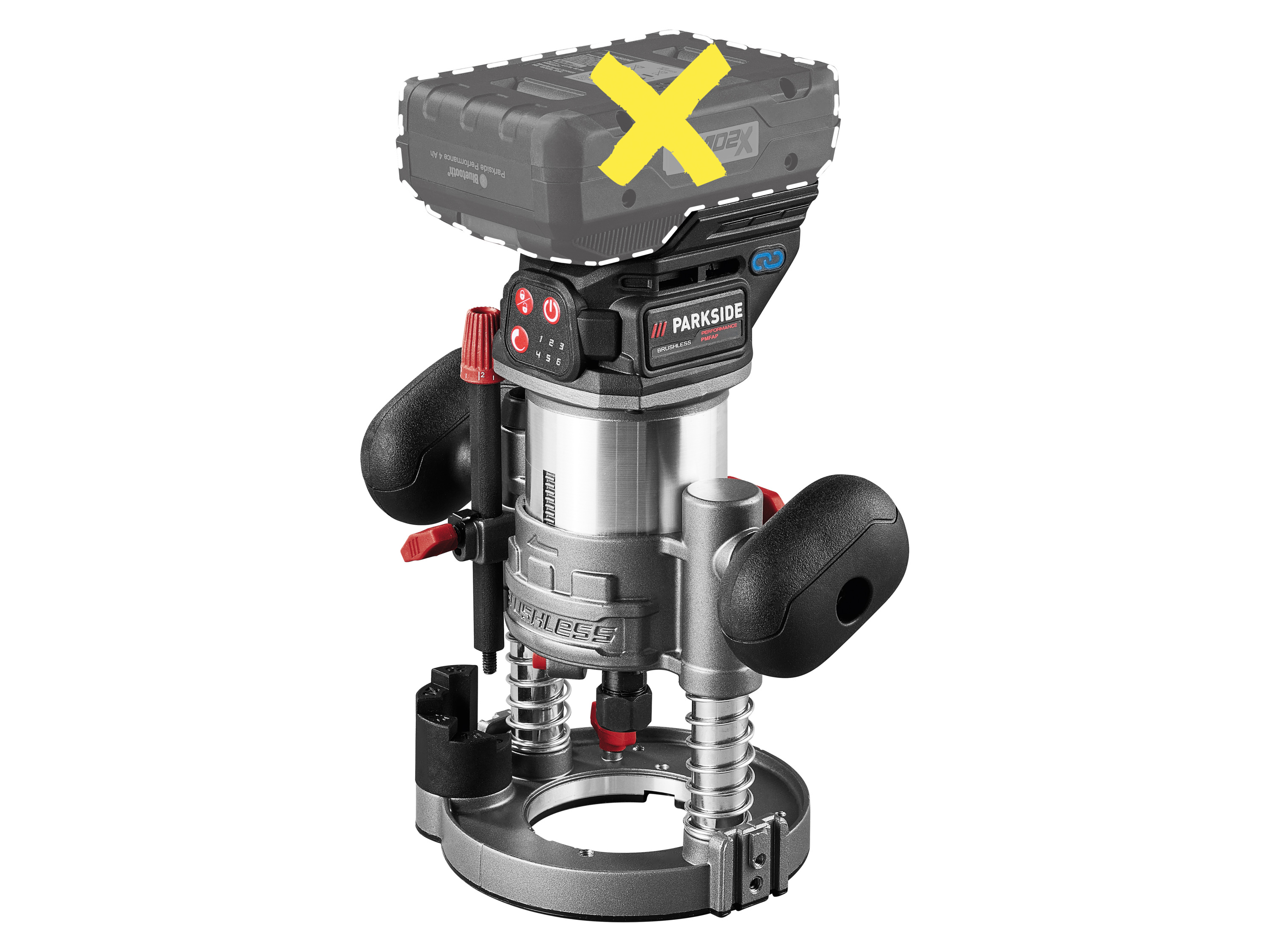Parkside Performance Akumulatorowa frezarka wielofunkcyjna 3w1 20 V, Pmfap 20-Li A1 bez akumulatora i ładowarki