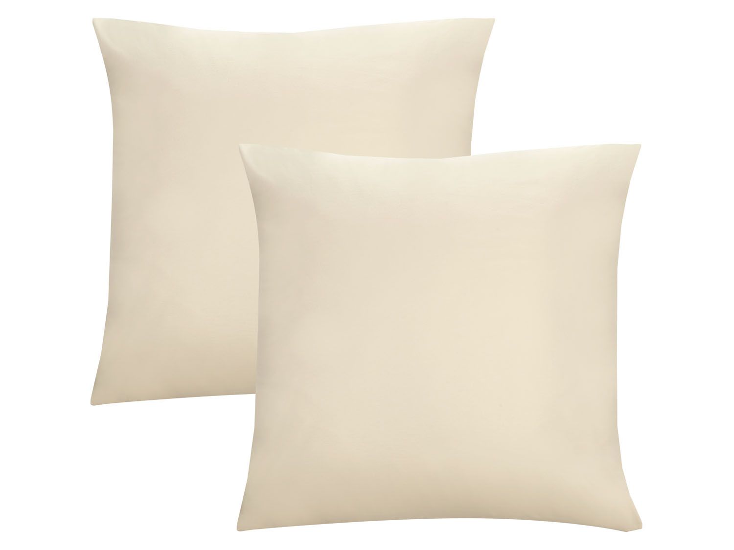 Biberna Poszewka na poduszkę z delikatnego dżerseju, 2 szt. Naturalny, 80 x 80