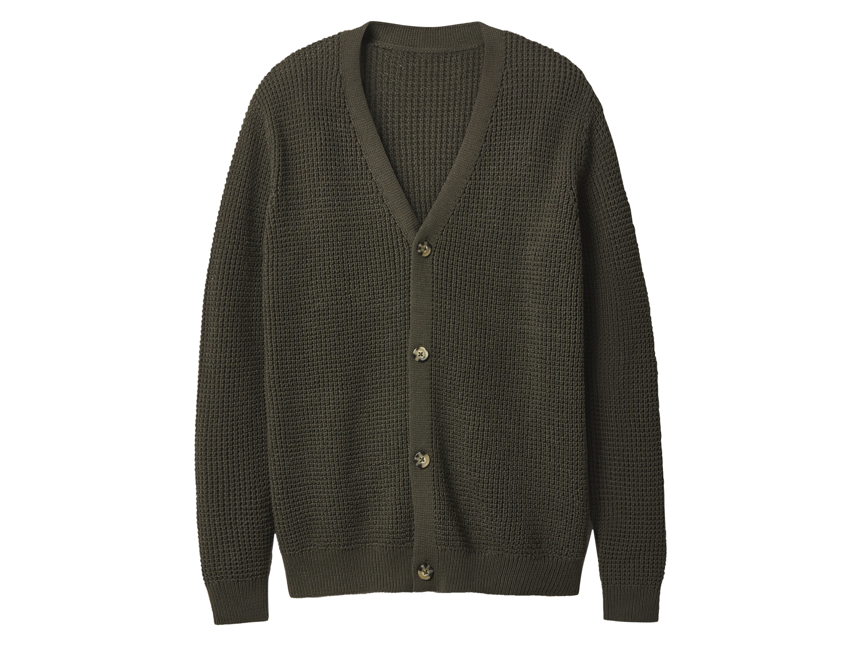 esmara Men Kardigan dzianinowy męski z bawełną Zielony, M 48/50