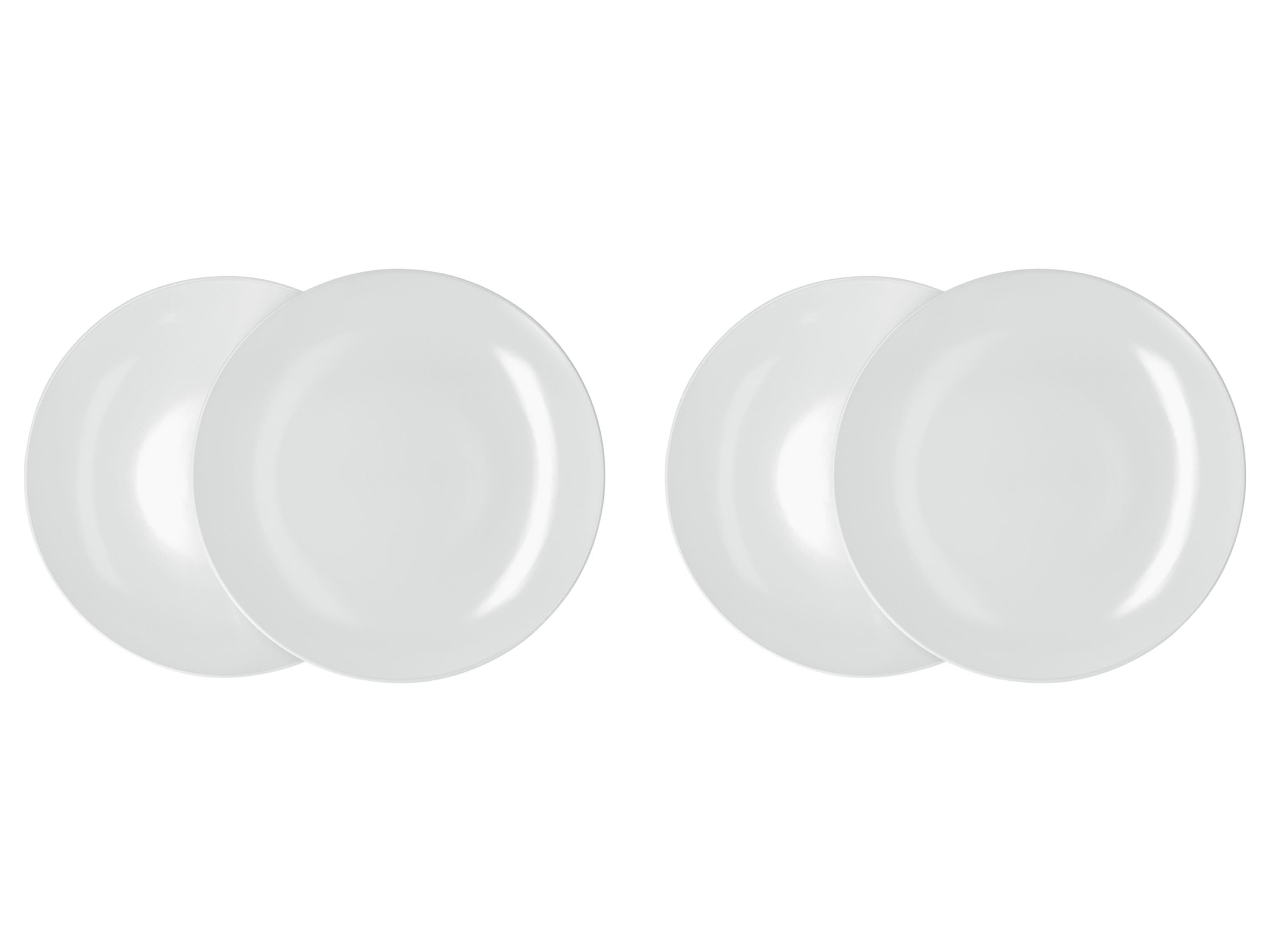 Silvercrest Zestaw 4 talerzy obiadowych Talerz obiadowy/ biały