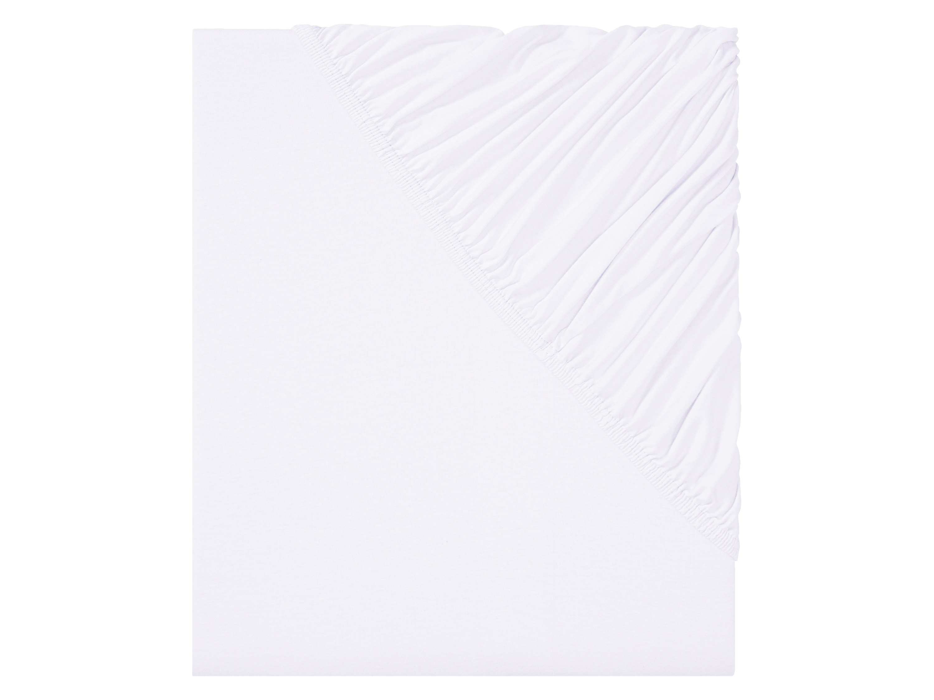 Livarno home Prześcieradło dżersejowe z gumką, 180-200 x 200 Biały