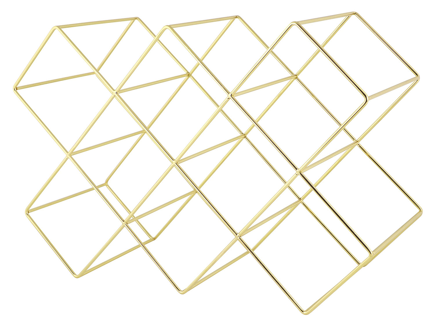 Echtwerk Akcesoria kuchenne, z żeliwa Stojak na wino z 8 butelkami, Złoty