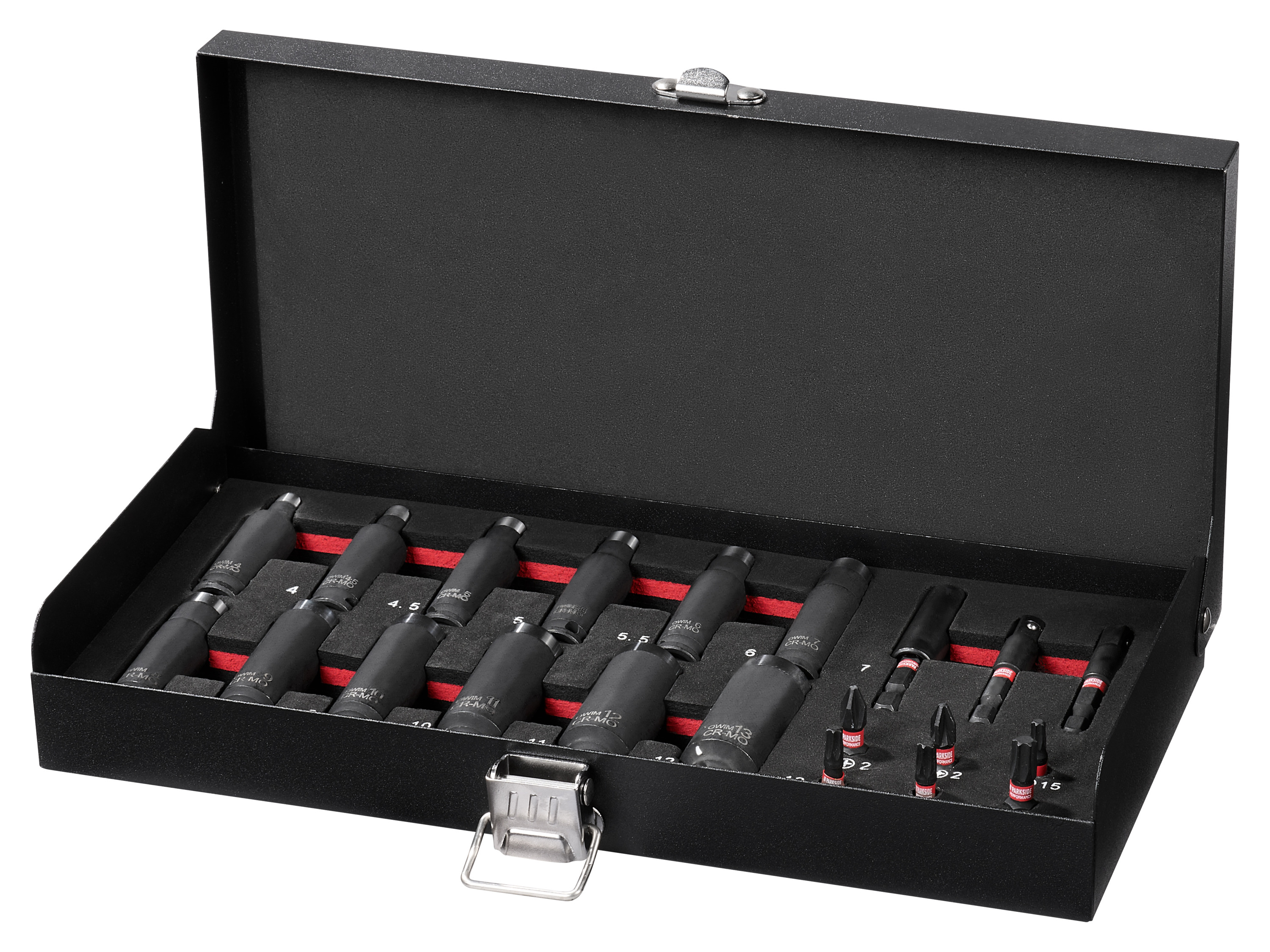 Parkside Performance Zestaw kluczy nasadowych i bitów, 21 elementów