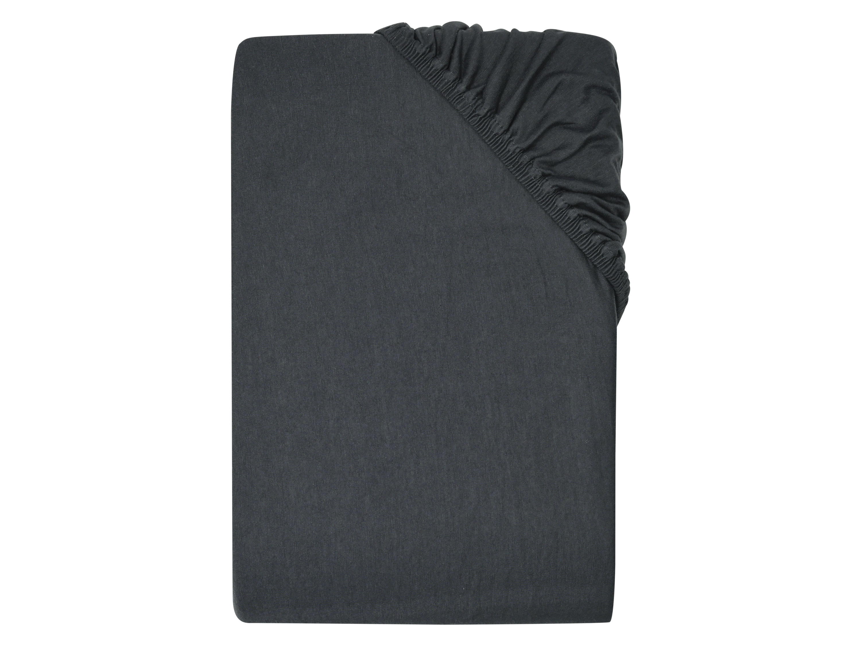 Livarno Prześcieradło z bawełną z gumką, 140-160 x 200 cm Ciemnoszary