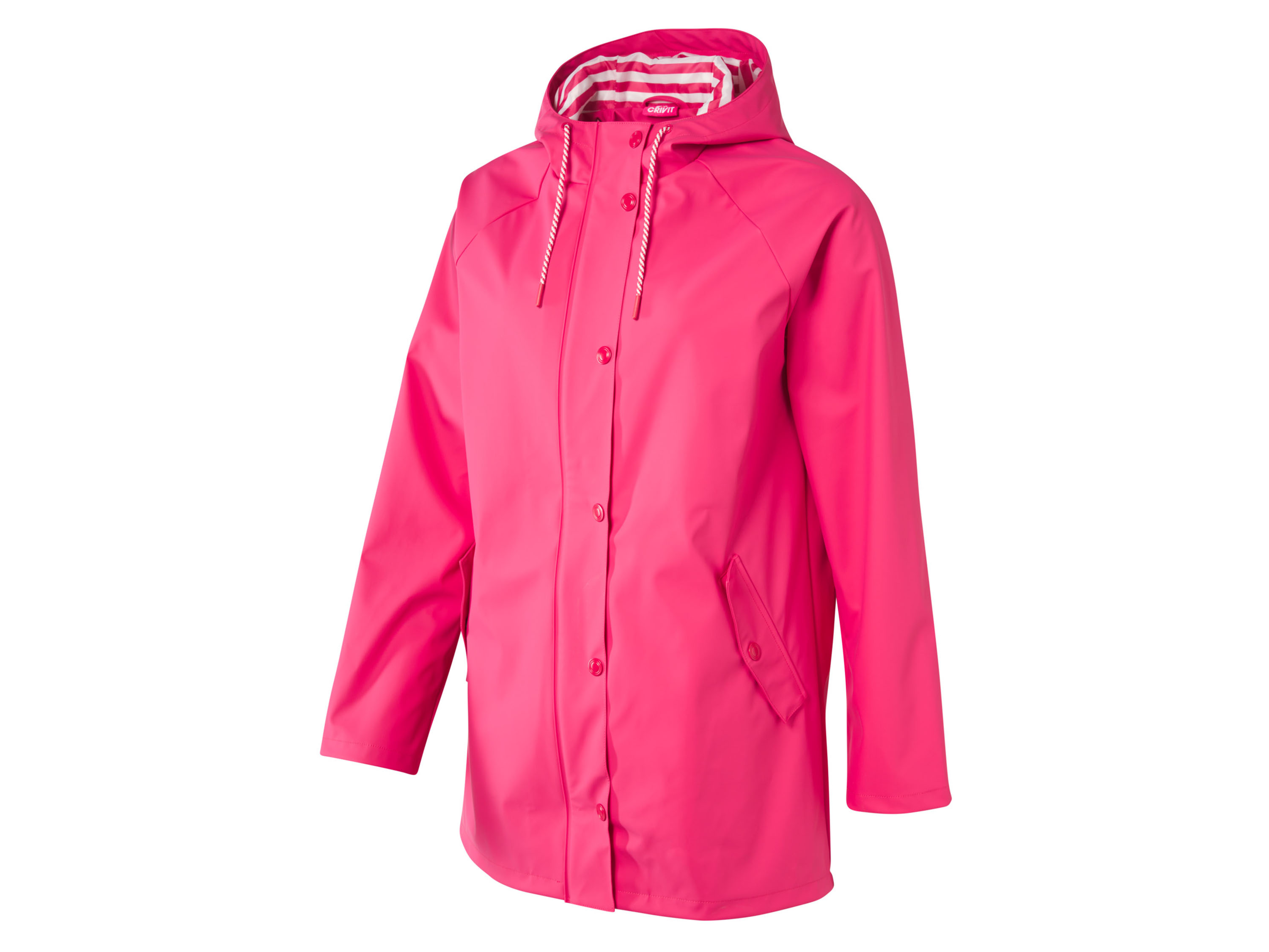 Crivit Parka przeciwdeszczowa damska, wiatro- i wodoodporna Czerwony, XS 32/34