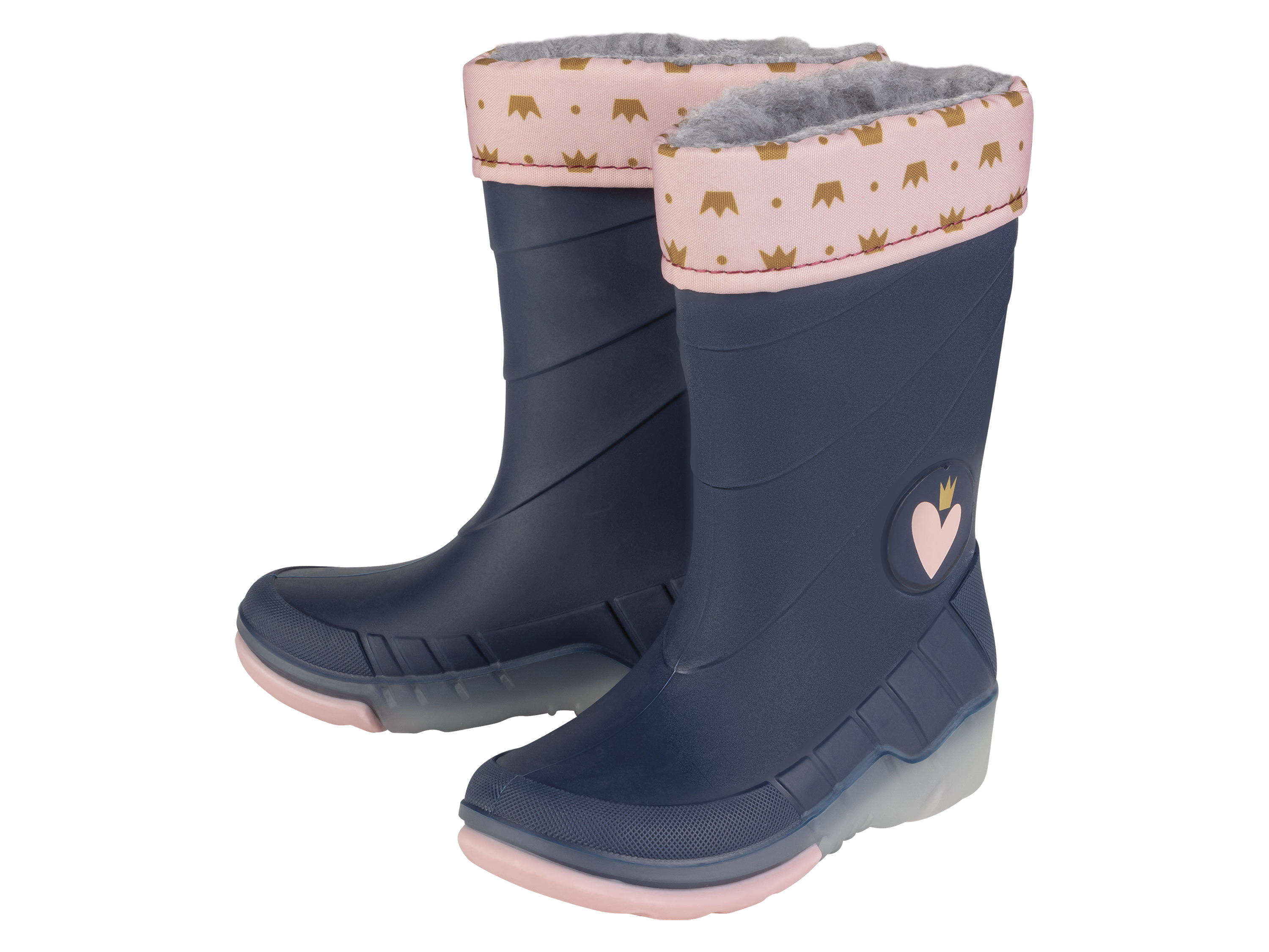 lupilu Kalosze dziecięce świecące z wyściółką 26/27, Granatowy