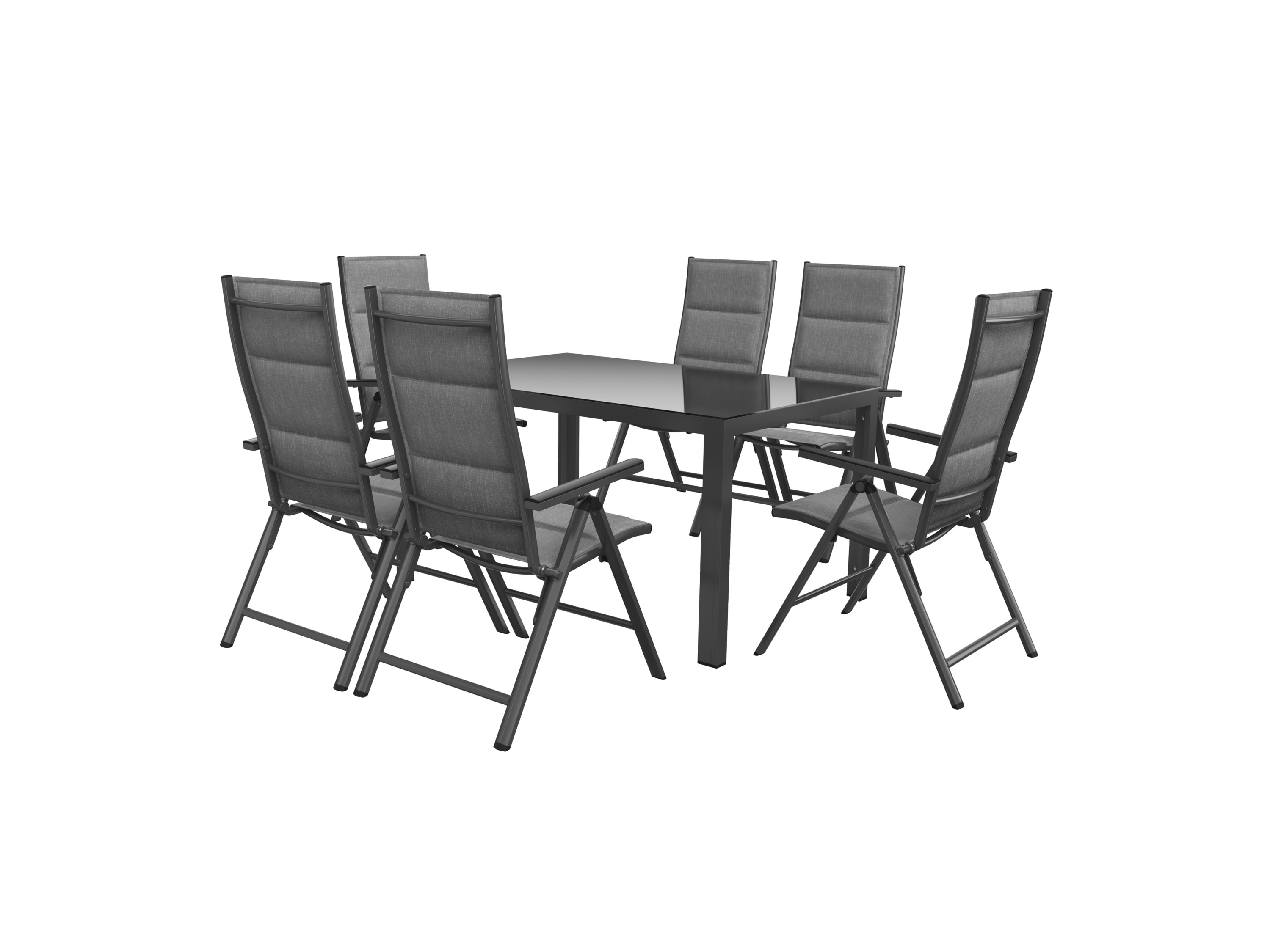 Livarno home Zestaw aluminiowych mebli ogrodowych Toronto, stół i 6 foteli