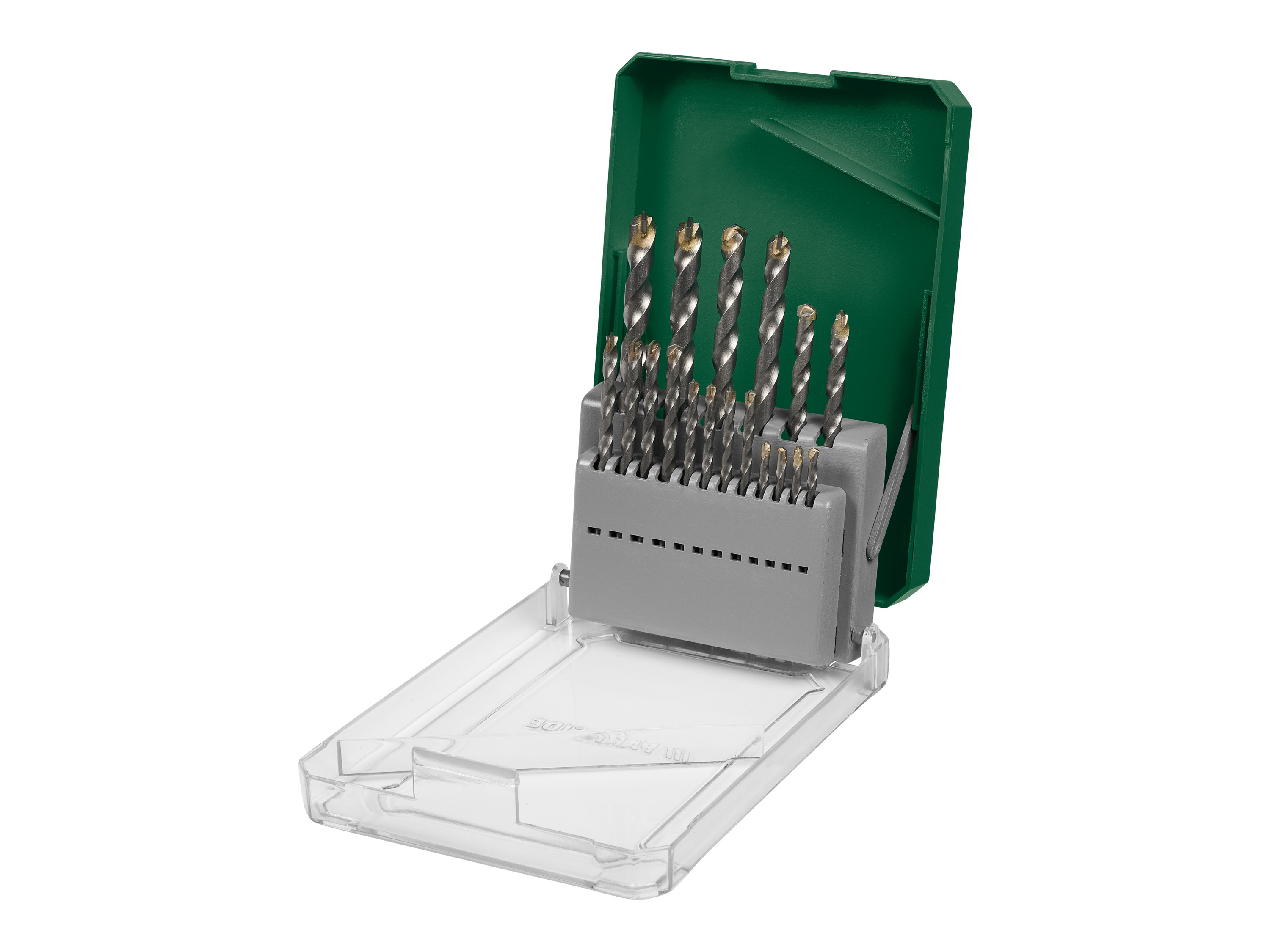 Parkside Zestaw wierteł HSS lub do drewna i stali Wiertła do kamienia 18 sztuk.
