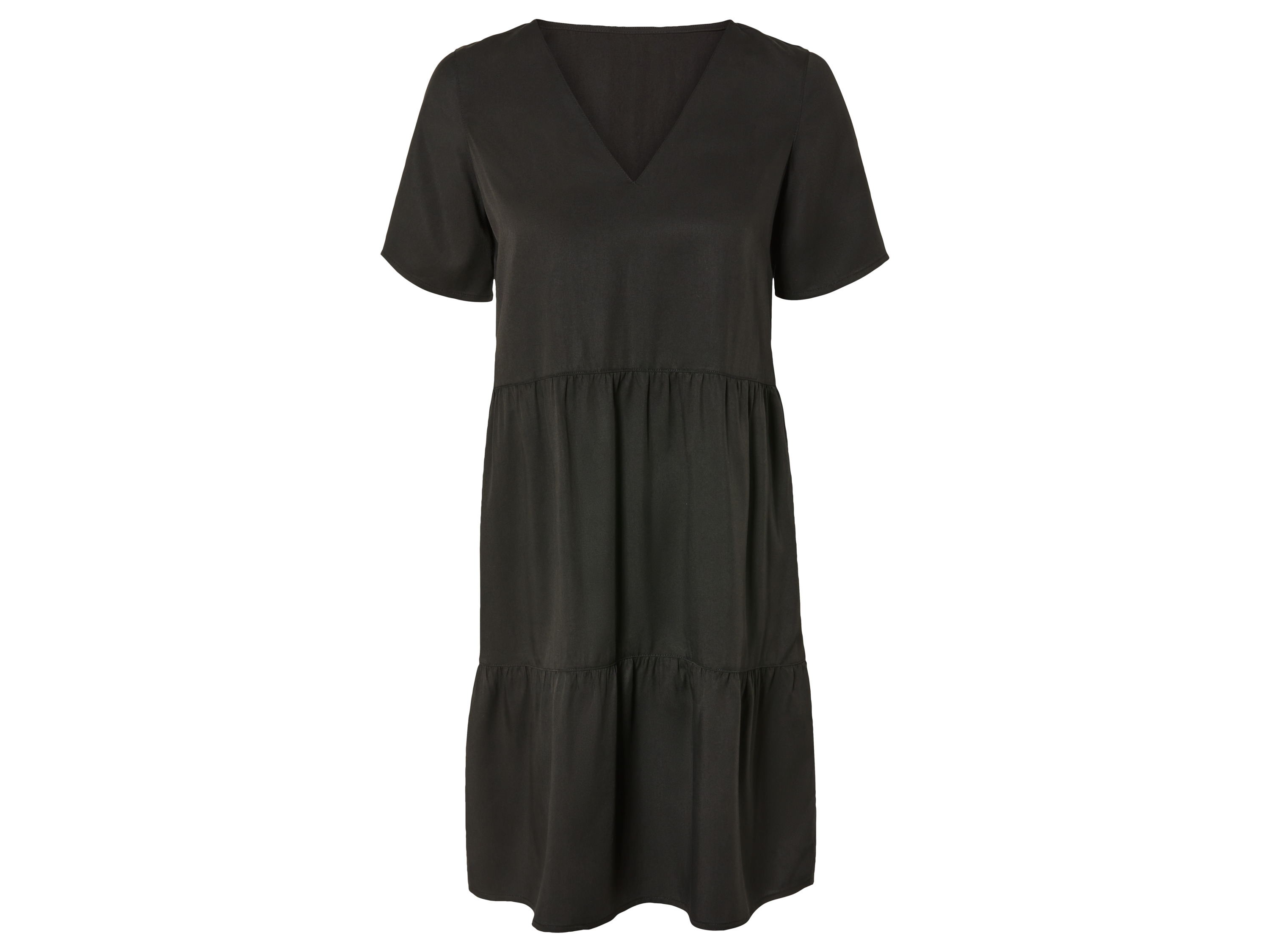 esmara Sukienka damska z falbanami 34, Czarny