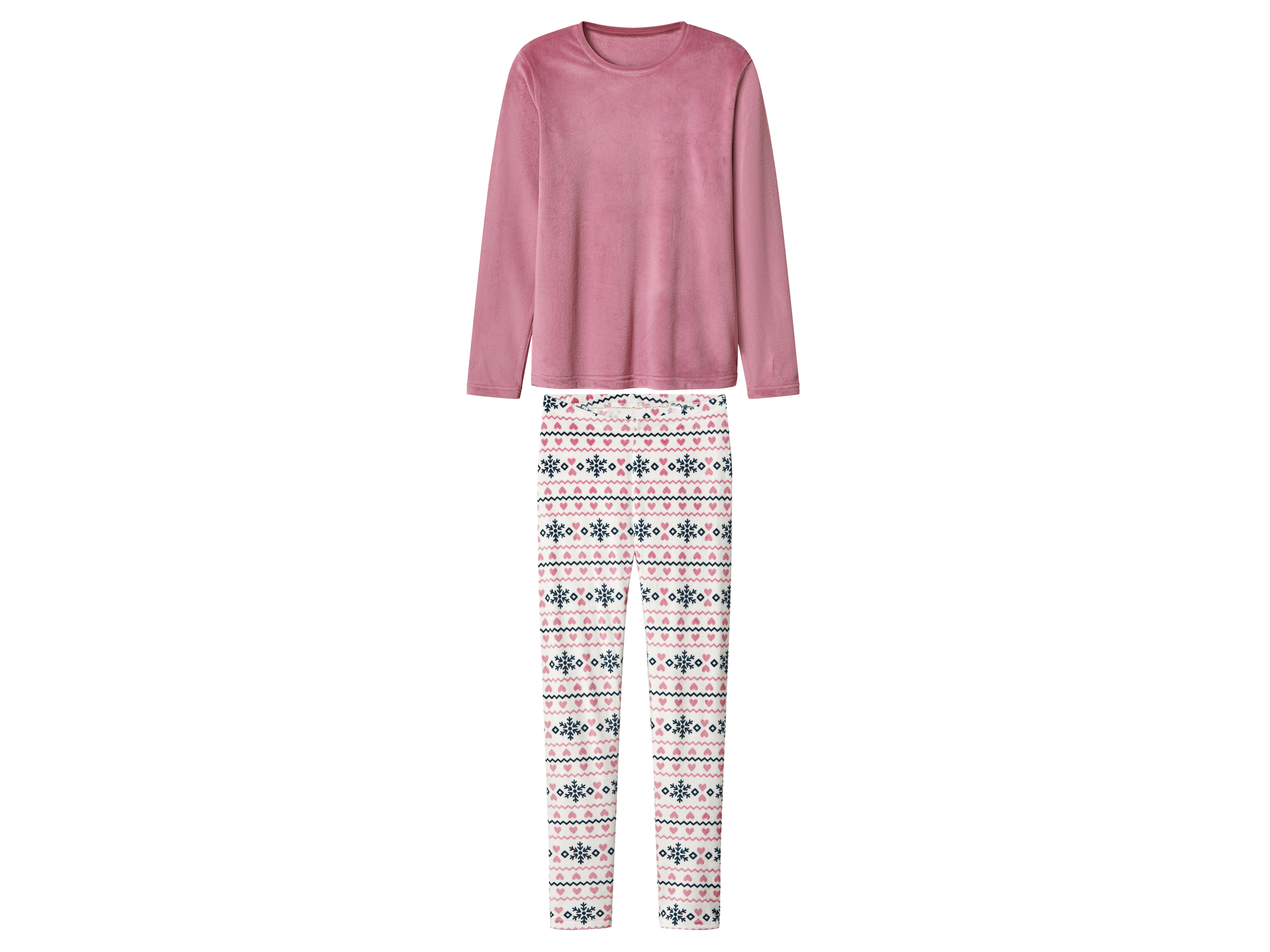 esmara Piżama pluszowa dziecięca Różowy/ biały, 158/164