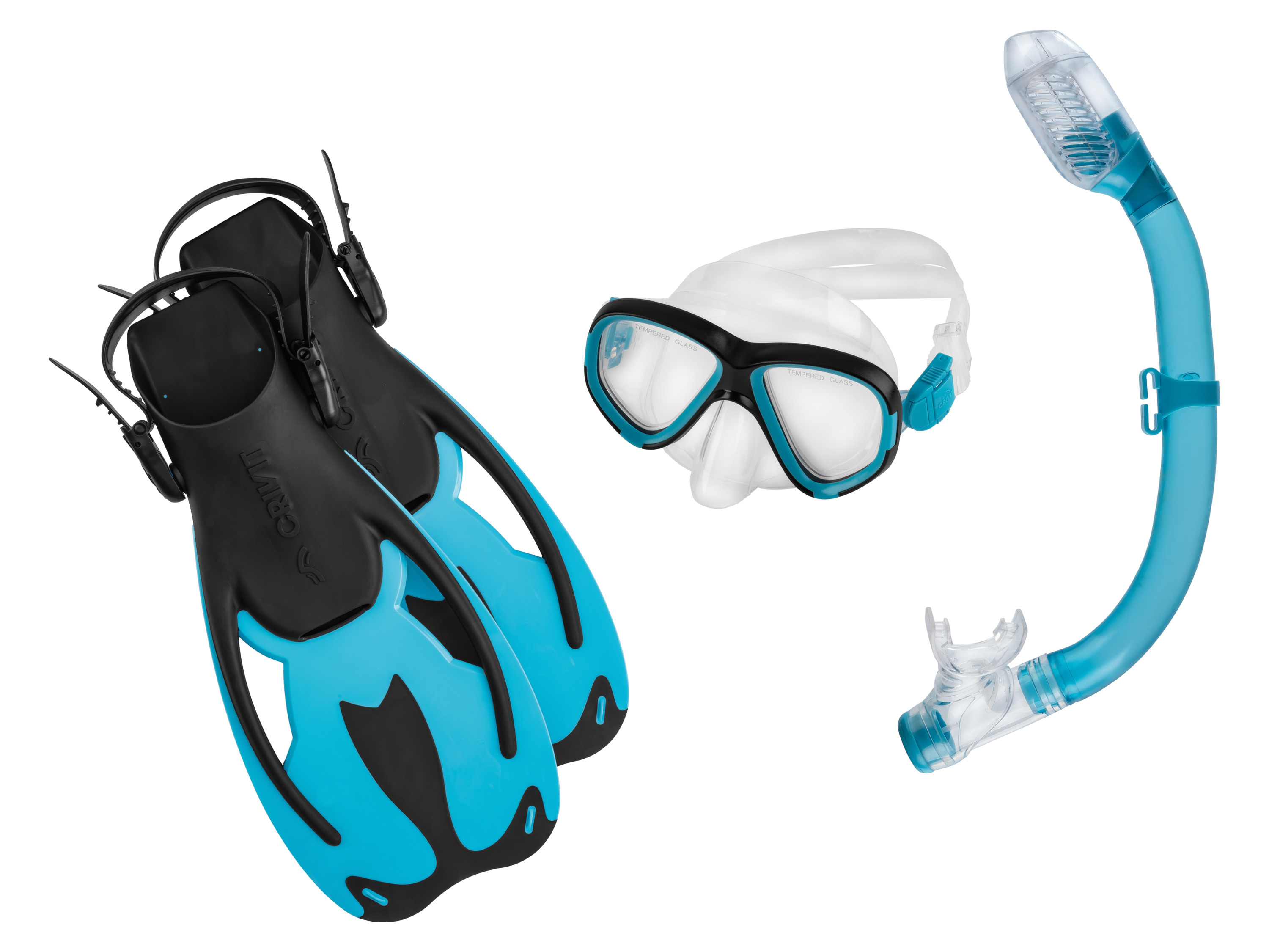 Crivit Zestaw do nurkowania i snorkelingu dla dzieci Niebieski/czarny, rozmiar S